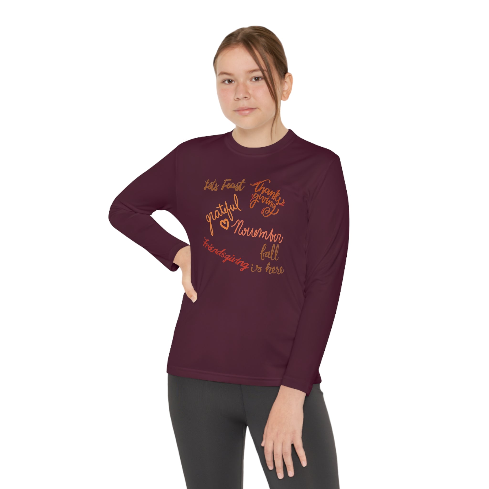 Thanksgiving Season Youth Long Sleeve Competitor Tee