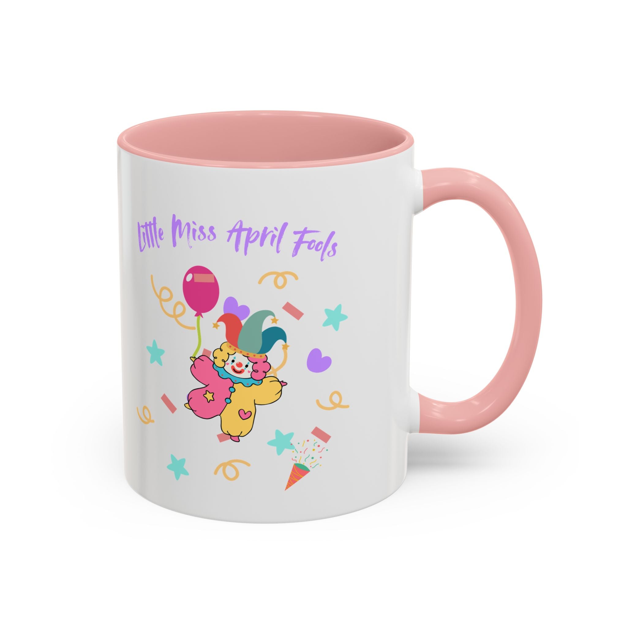 Little Miss April Fool's  Day Accent Coffee Mug - Fun & Whimsical 11oz/15oz