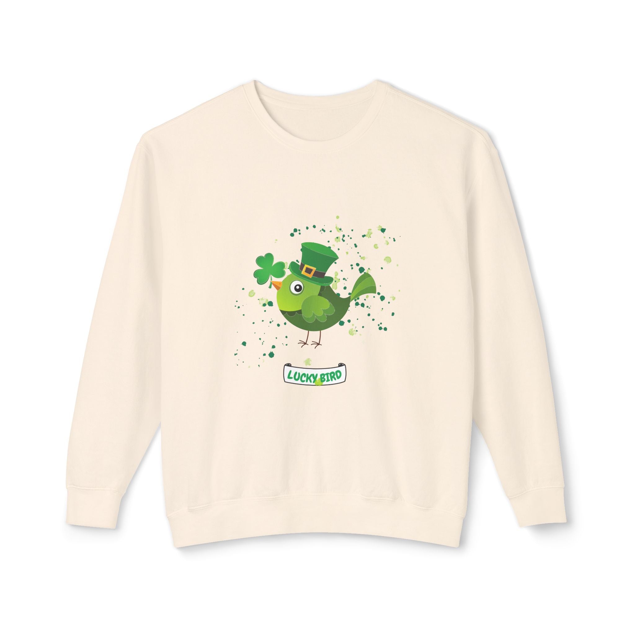Lucky Bird St. Patrick's Day Sweatshirt - Unisex Lightweight Crewneck
