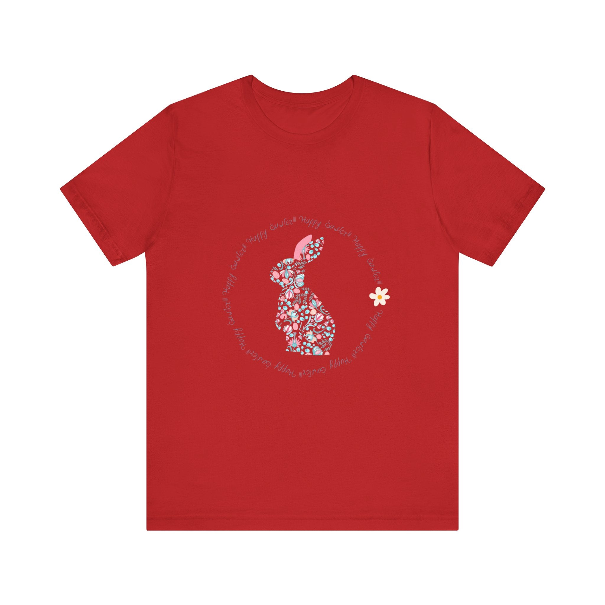 Happy Easter Rabbit Day Unisex Jersey Short Sleeve Tee