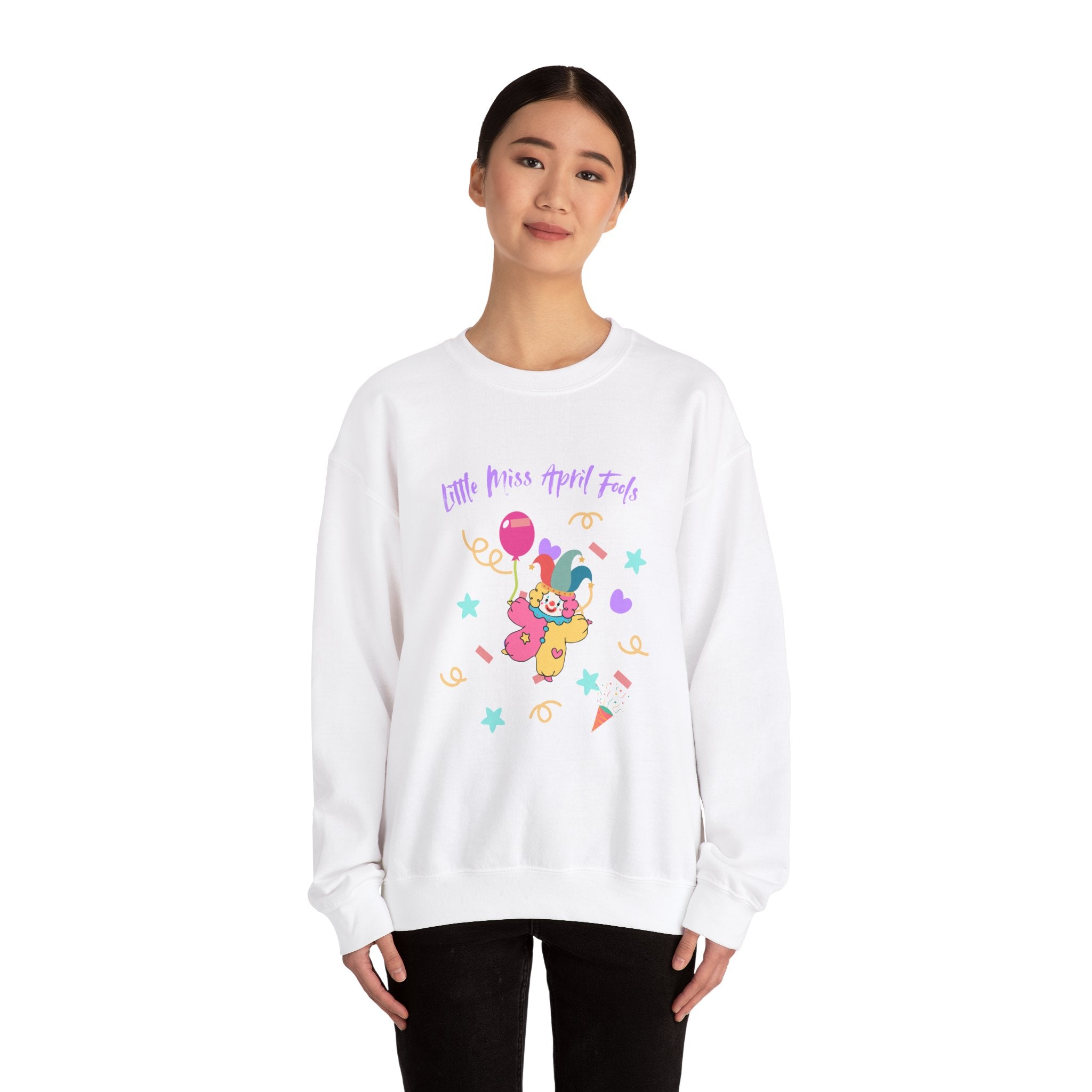 Little Miss April Fool's Day Unisex Heavy Blend™ Crewneck Sweatshirt