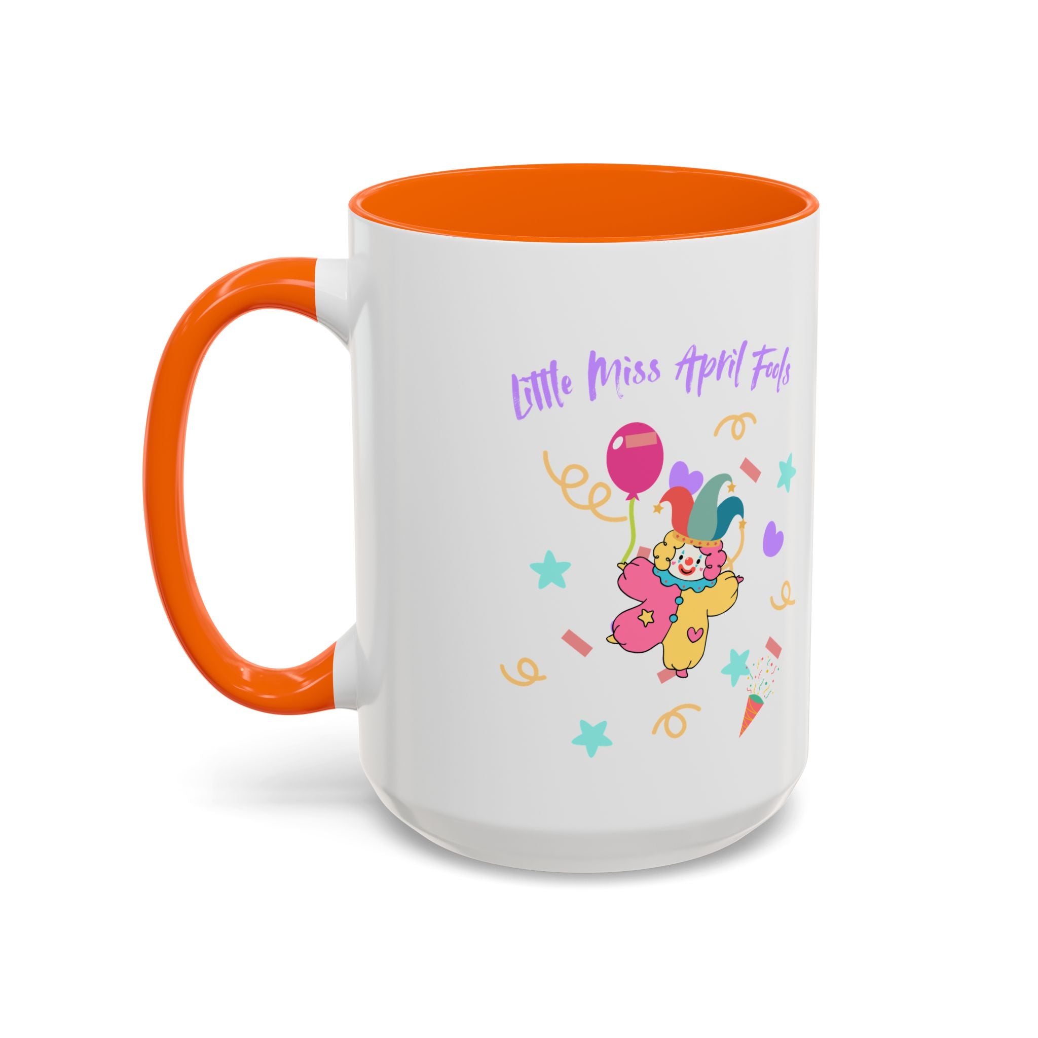 Little Miss April Fool's  Day Accent Coffee Mug - Fun & Whimsical 11oz/15oz