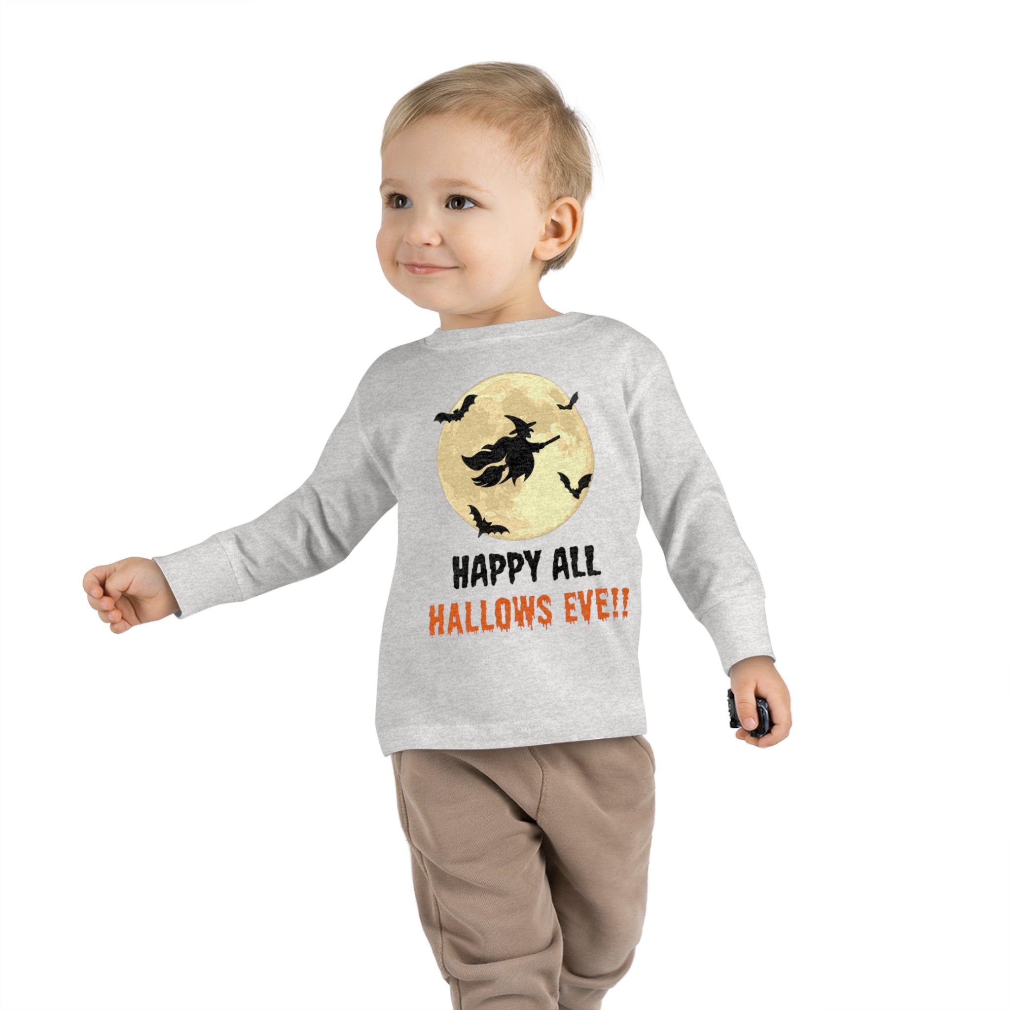 Happy All Hallows Eve Toddler Long Sleeve Tee