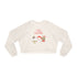 Merry Xmas Crew Women's Cropped Fleece Pullover