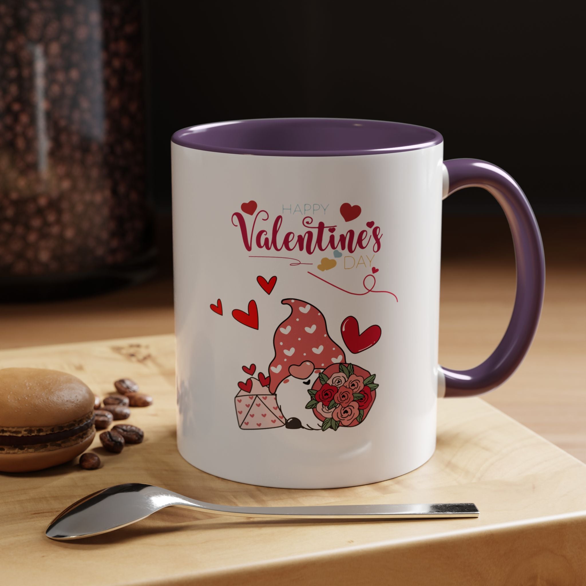 Gnome Valentine's Day Accent Coffee Mug (11, 15oz)