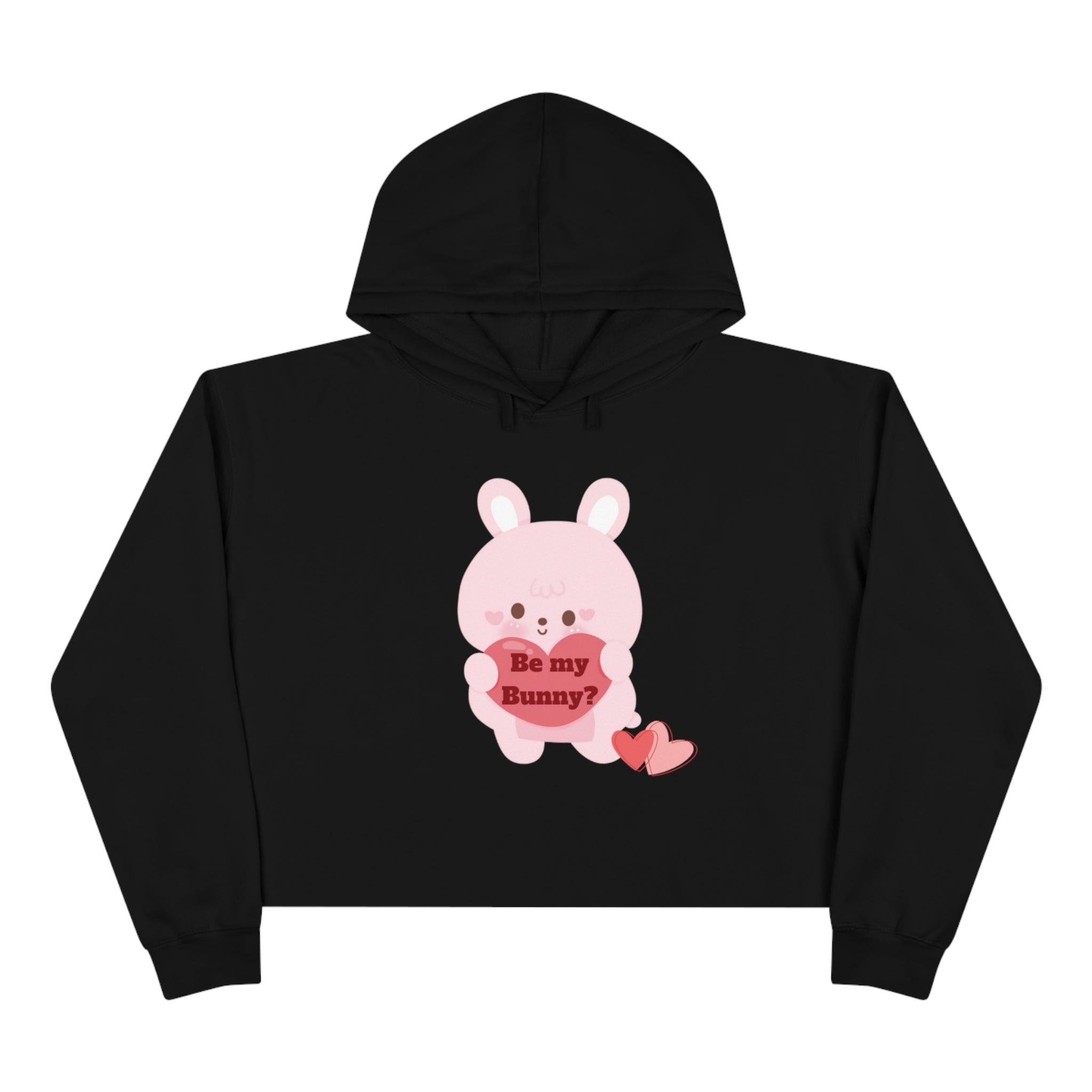 V-Day Bunny Crop Hoodie