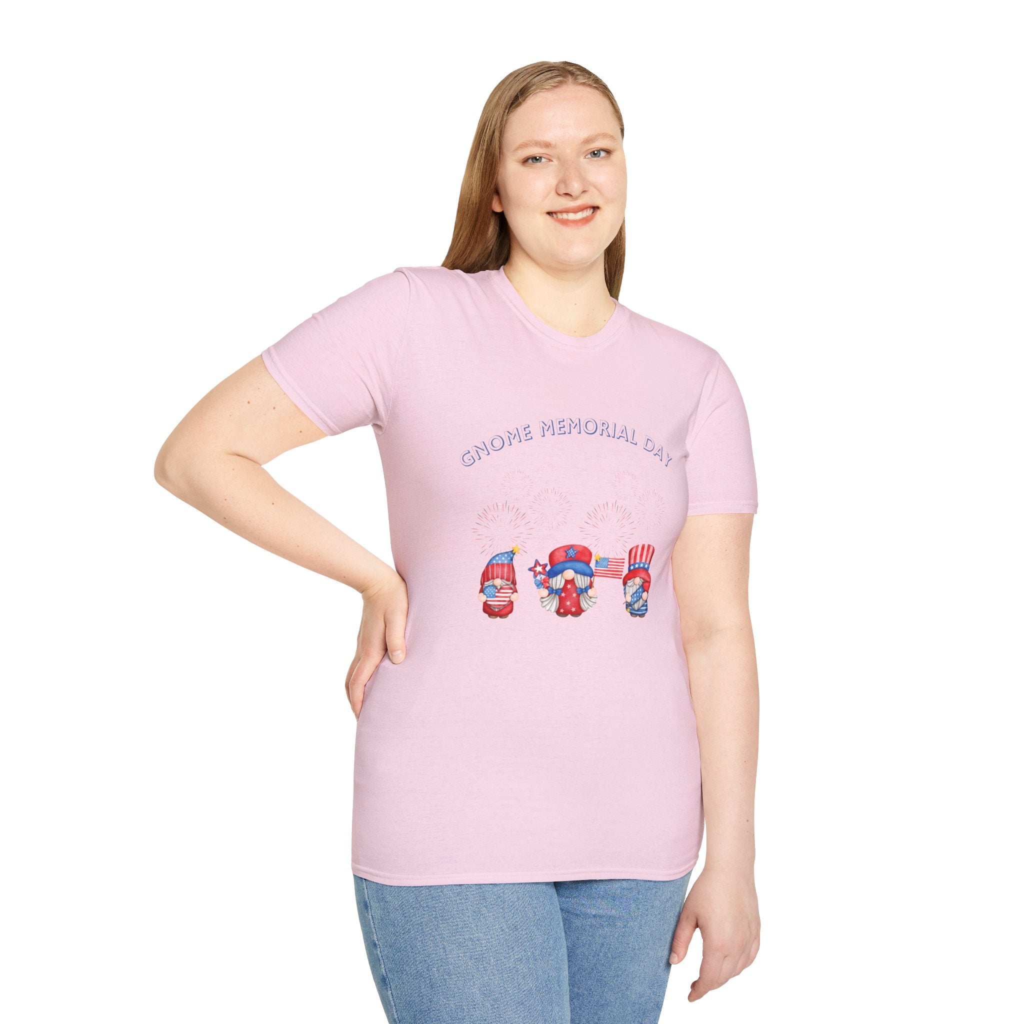 Gnome Memorial Day Unisex T-Shirt - Celebrate with Fun Design
