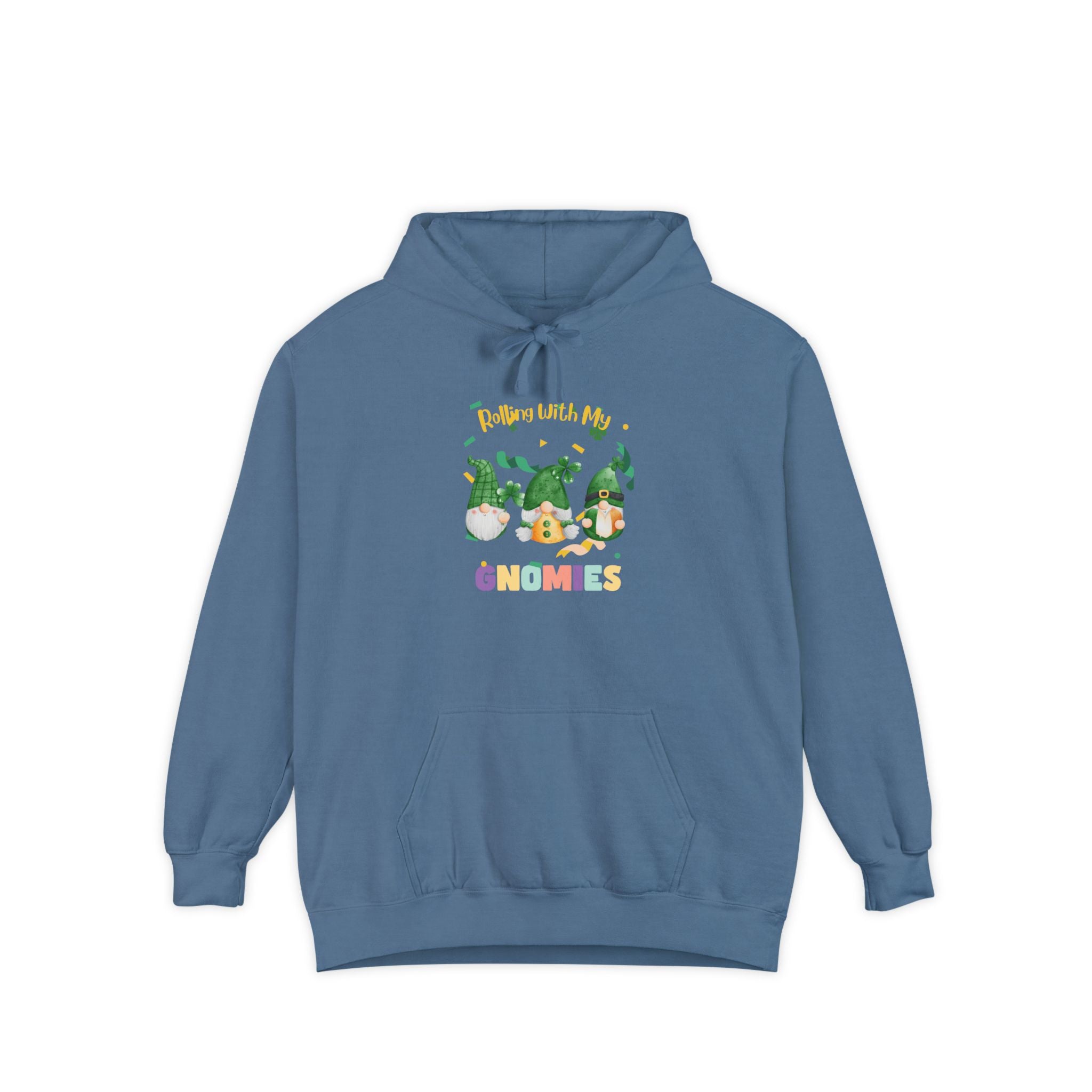 Rolling With My Gnomies Unisex Garment-Dyed Hoodie