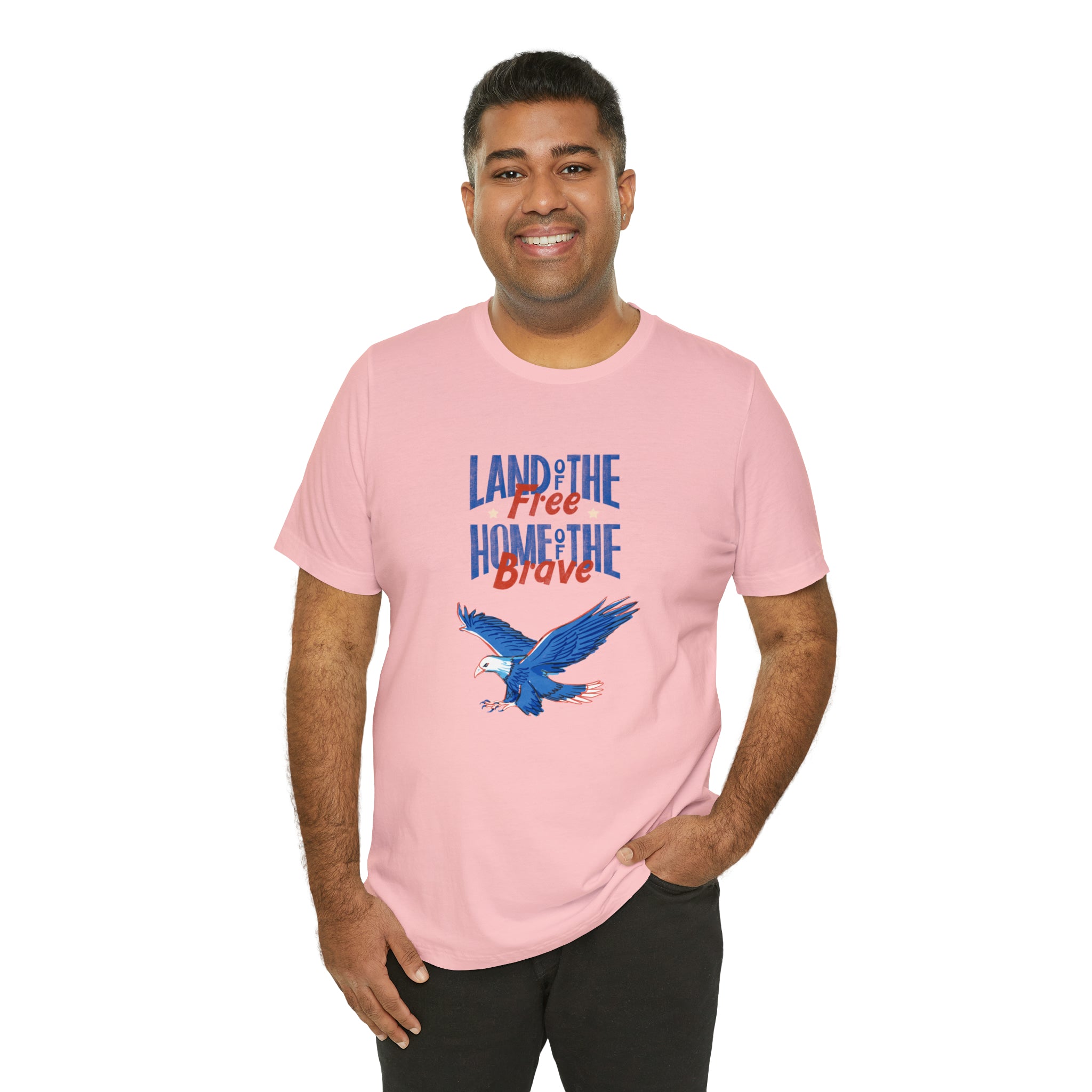 Land Of The Free Home Of The Brave Unisex Jersey Short Sleeve Tee