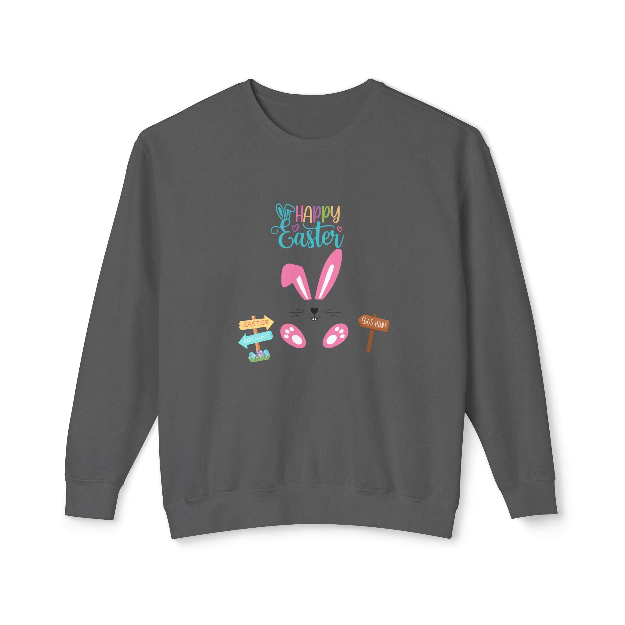 Follow Me To Hunt Sweatshirt - Unisex Lightweight Sweatshirt with Happy Easter Design