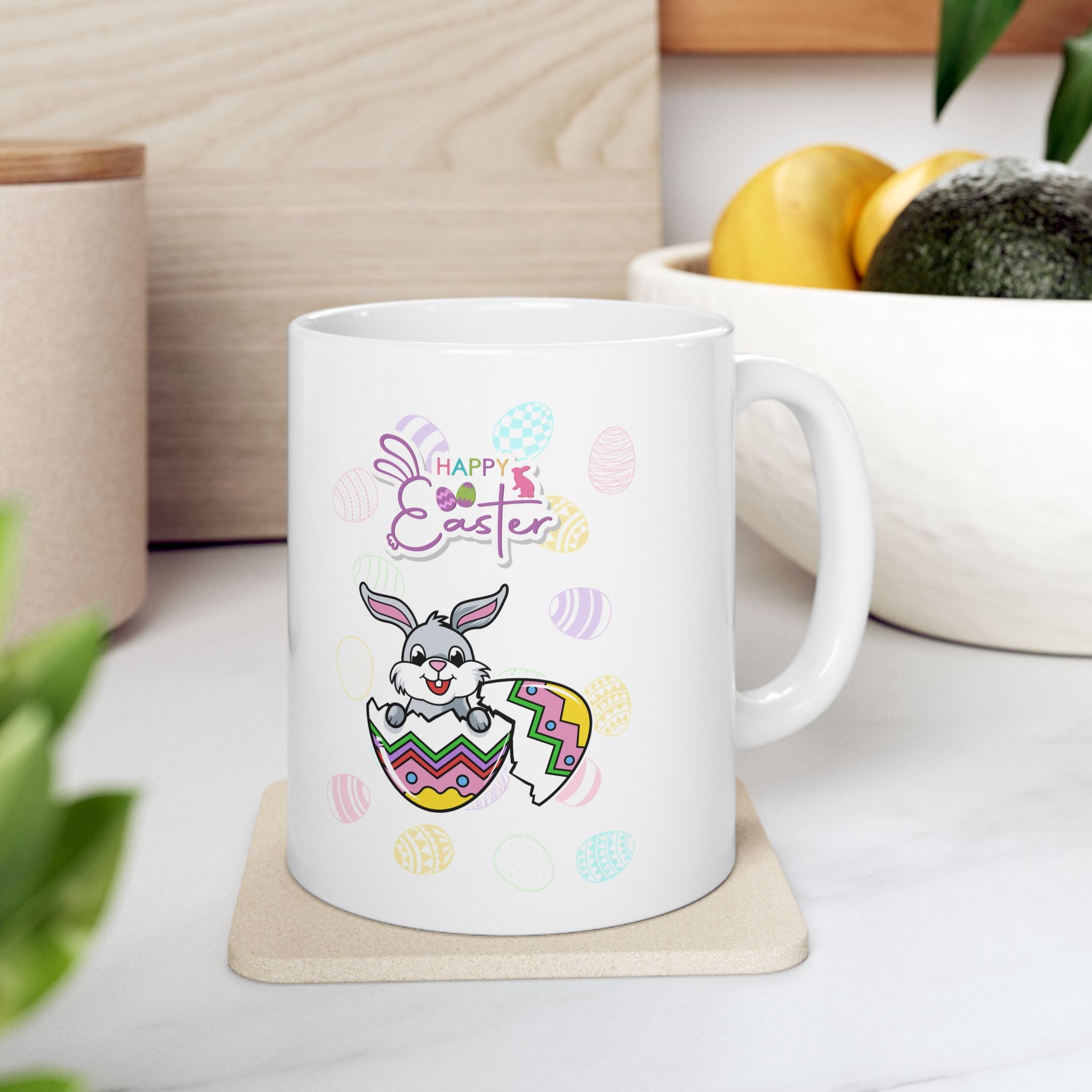 Easter Greetings Ceramic Mug - Colorful 11oz & 15oz