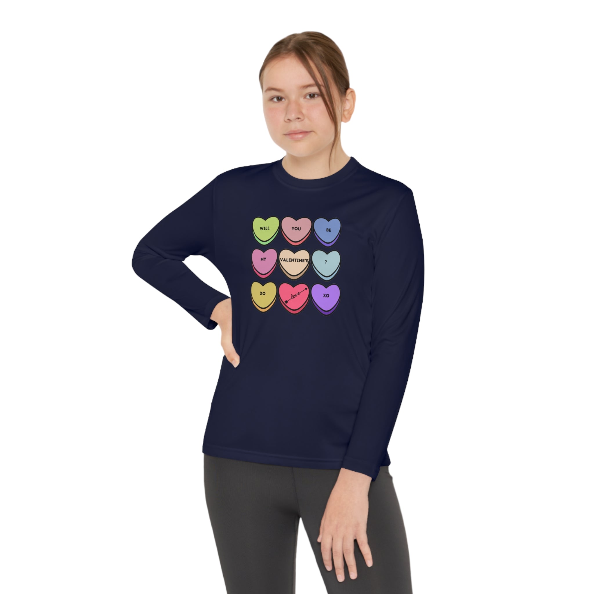 Will You Be My Valentine? Youth Long Sleeve Competitor Tee