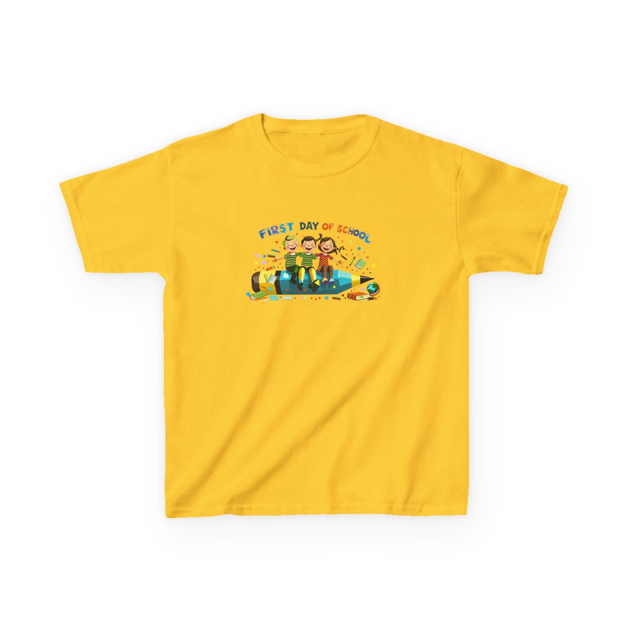 First Day of School Kids Heavy Cotton Tee