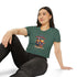 Happy 4th of July Teddy Bear Couple  Crop Top