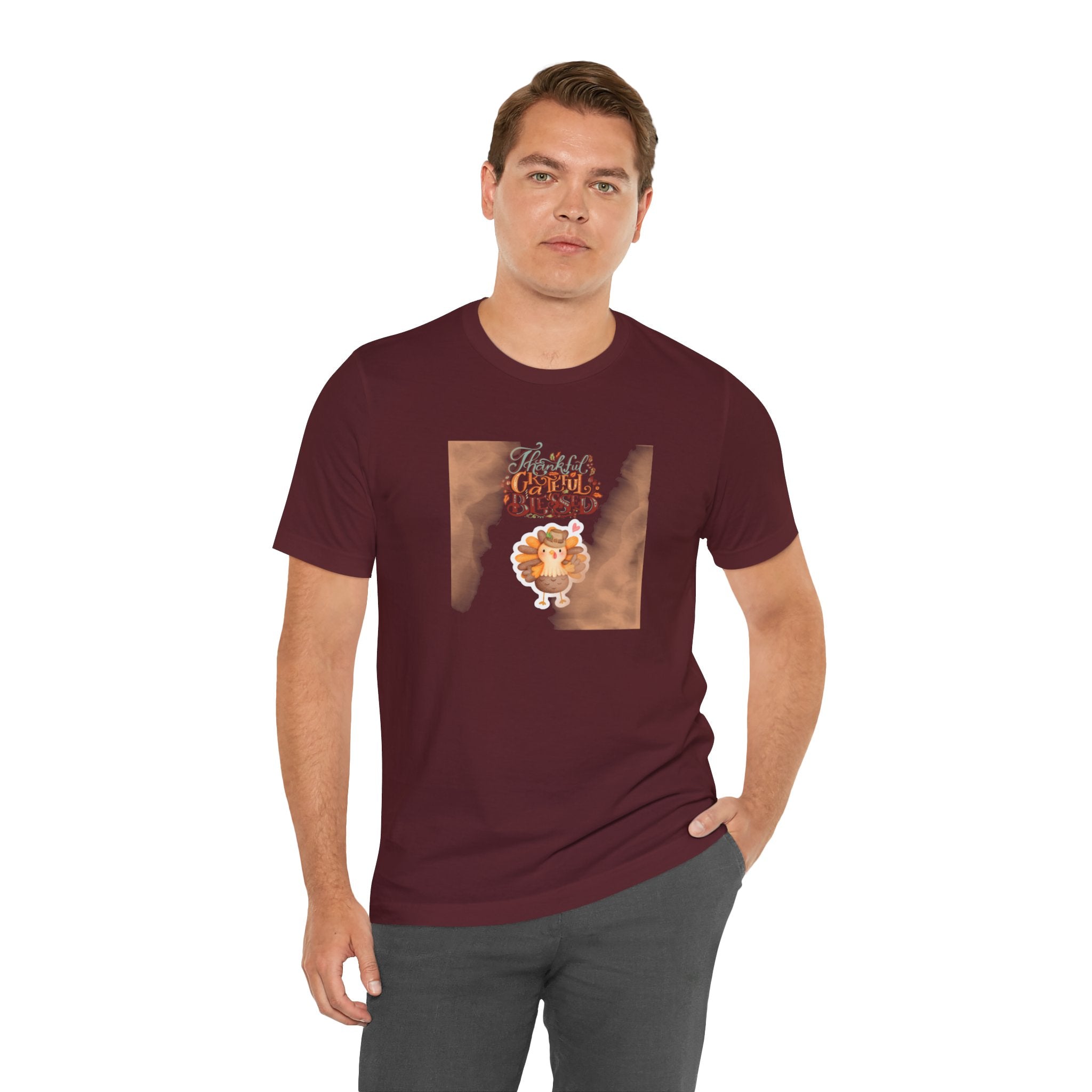 Thankful Grateful Blessed Unisex Jersey Short Sleeve Tee