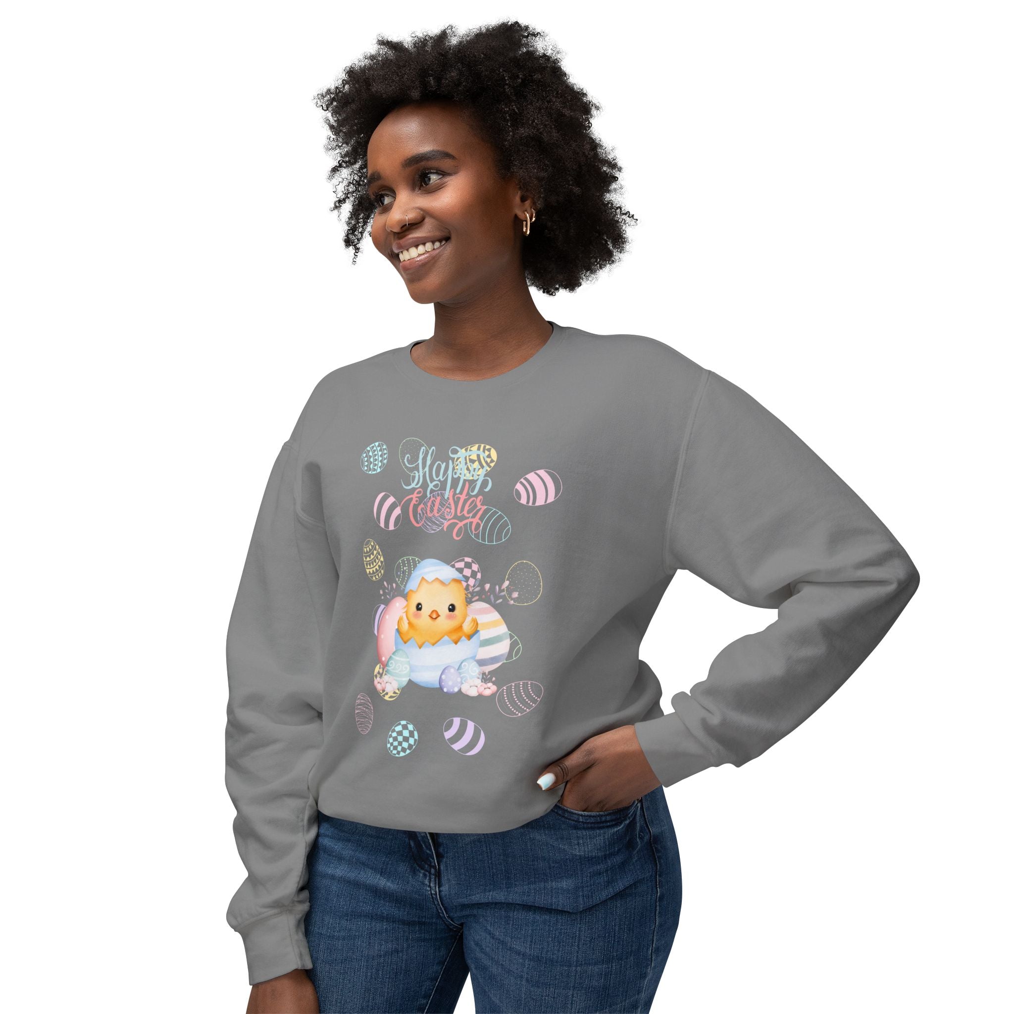 Chick Happy Easter Crewneck Sweatshirt