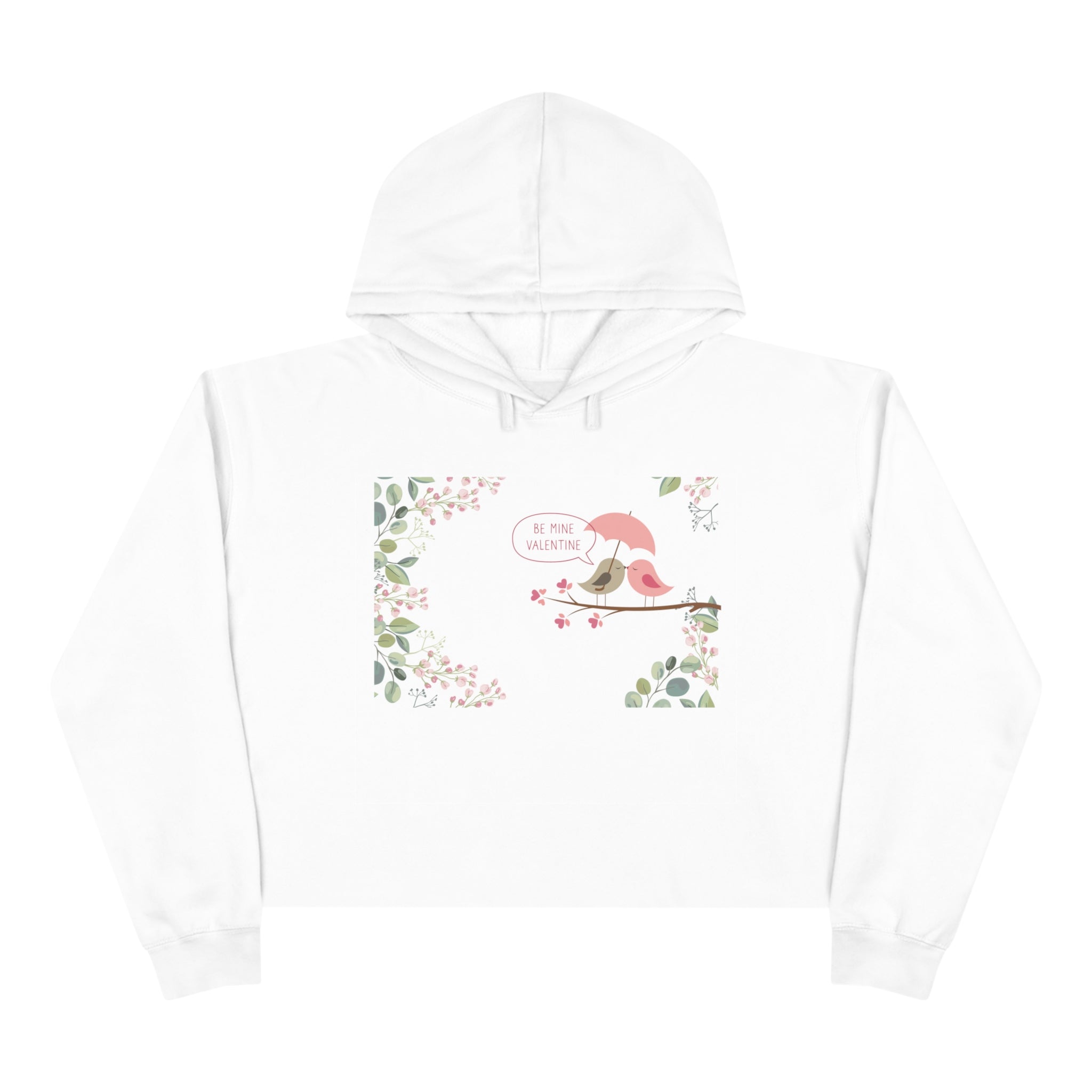 Happy Valentine's Day Lovers Crop Hoodie