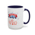 Wish U A Happy Labor Day Accent Coffee Mug (11, 15oz)