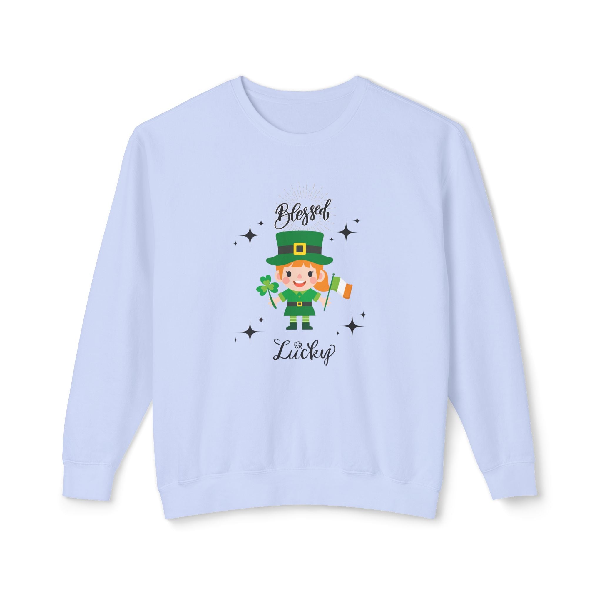 Blessed & Lucky Unisex Lightweight Crewneck Sweatshirt