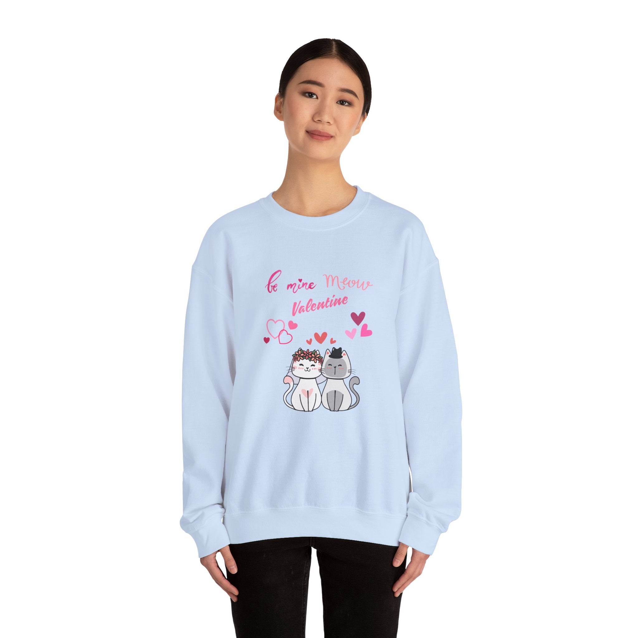 Meow Valentine's Day Unisex Heavy Blend™ Crewneck Sweatshirt