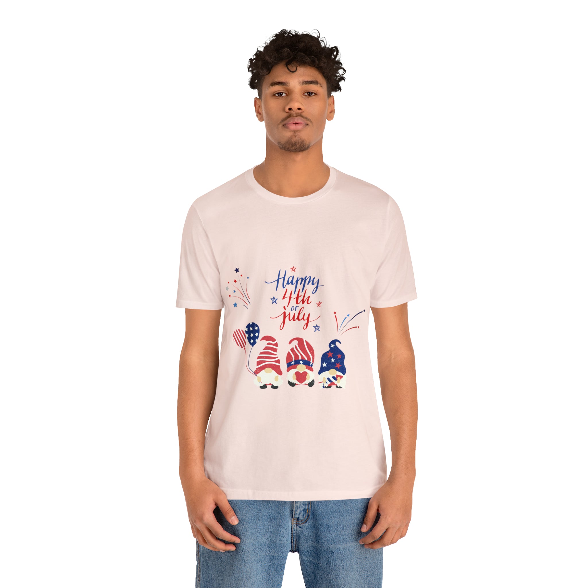 Happy 4th Of July Gnome Unisex Jersey Short Sleeve Tee