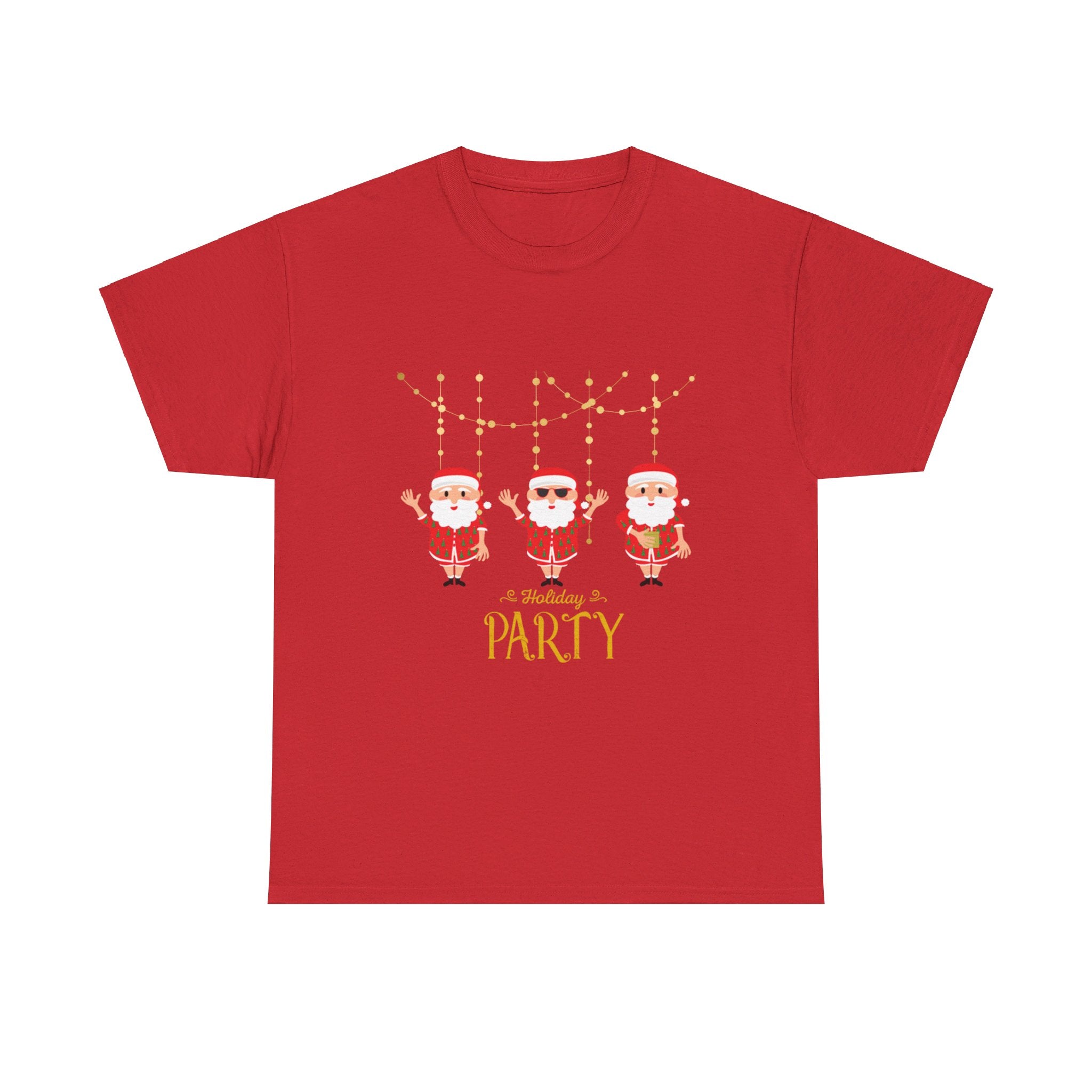 Santa's Holiday Party Unisex Heavy Cotton Tee