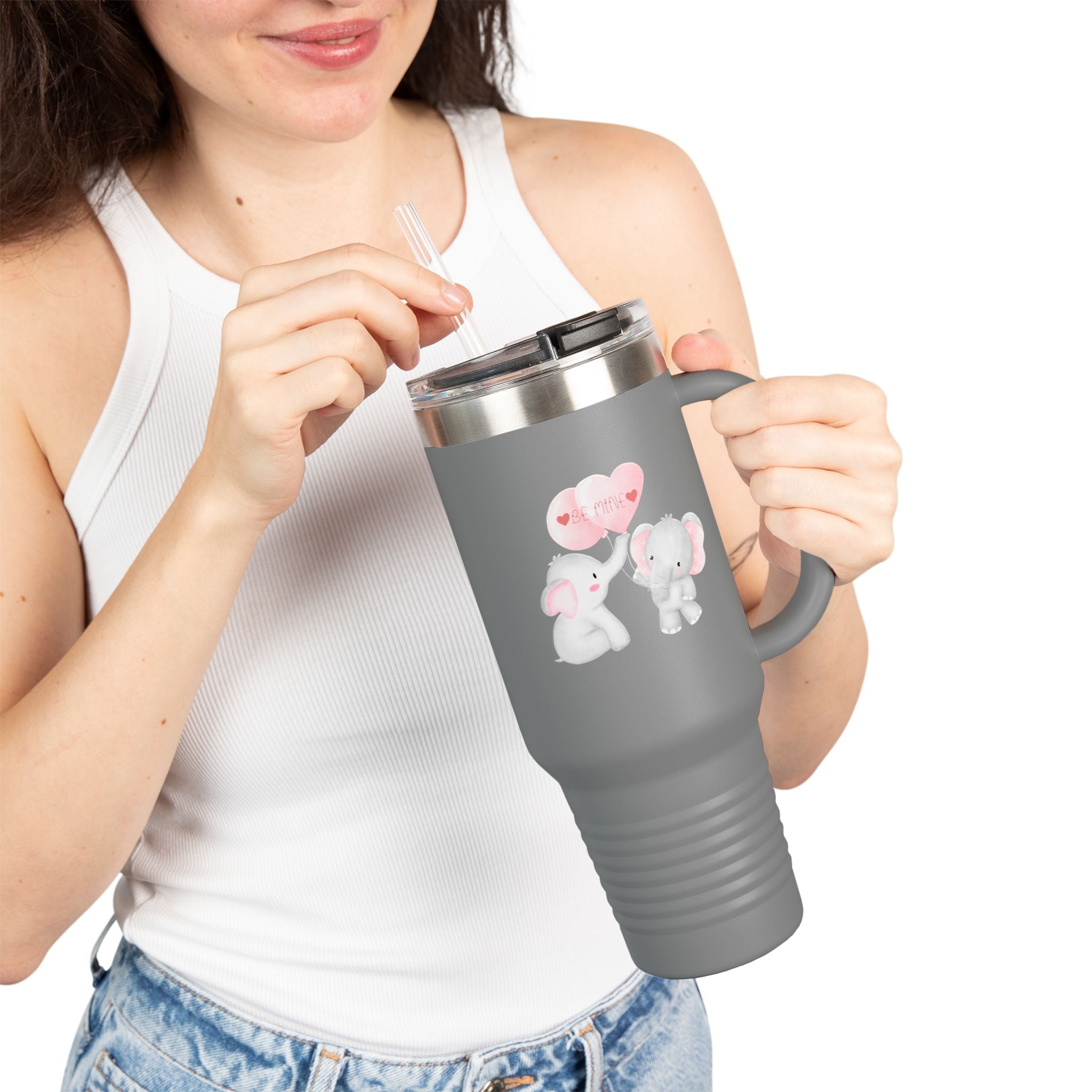 Be Mine Love  Insulated Travel Mug - 40oz - Perfect for Kids & Animal Lovers