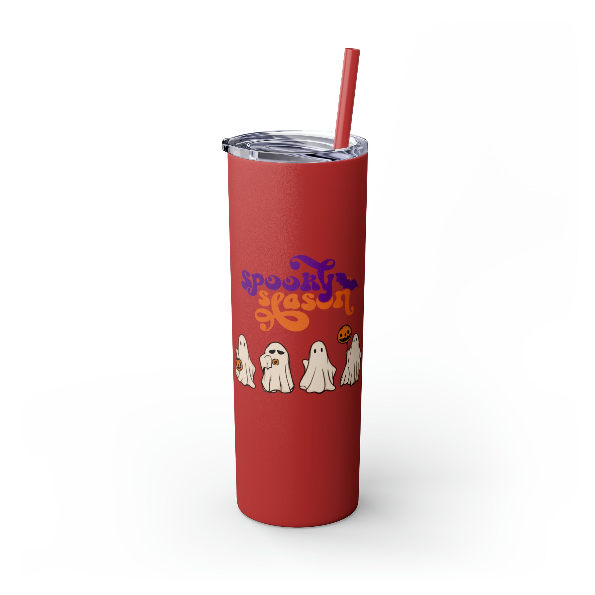 Spooky Season Skinny Tumbler with Straw, 20oz