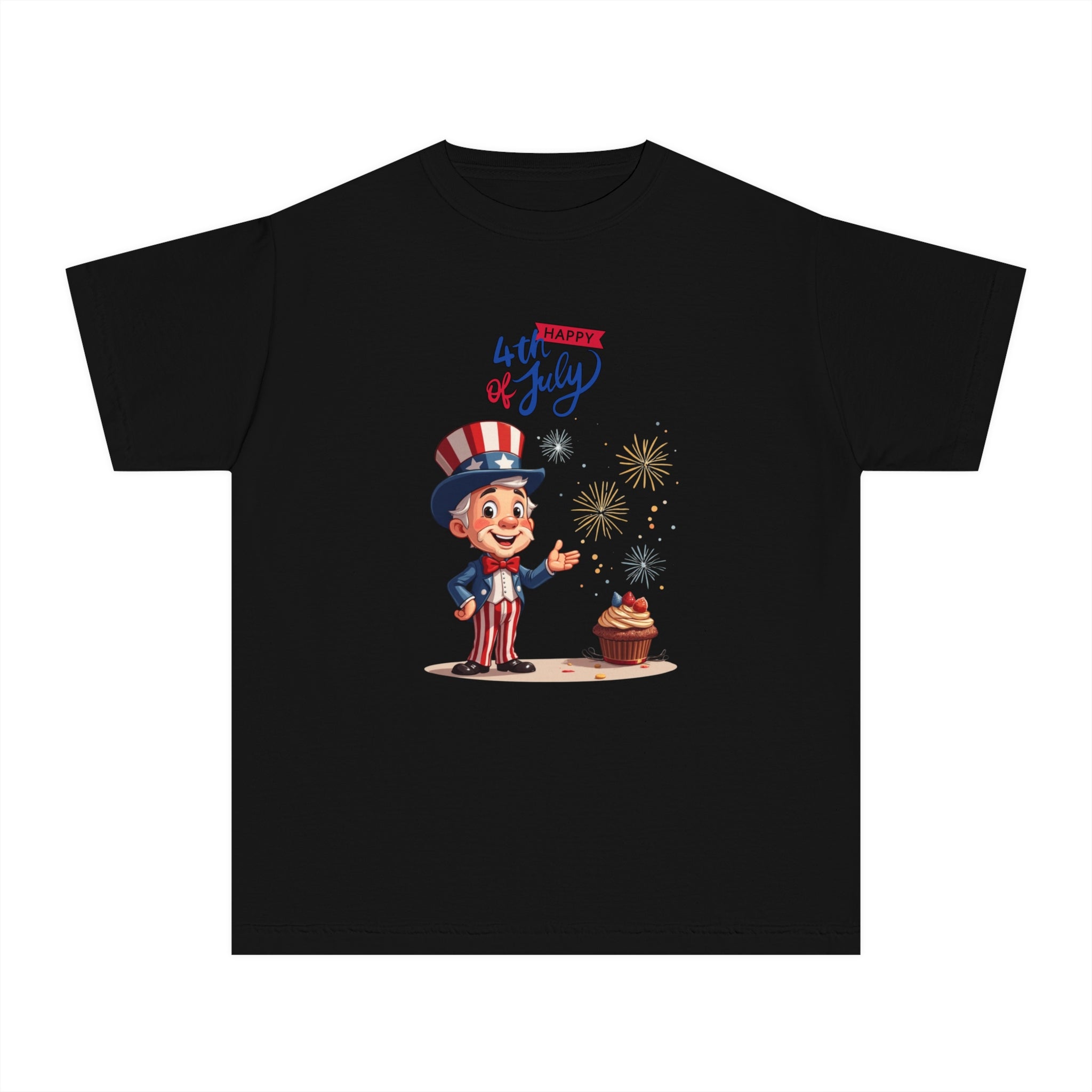 Uncle Sam Happy 4th of July Youth Midweight Tee