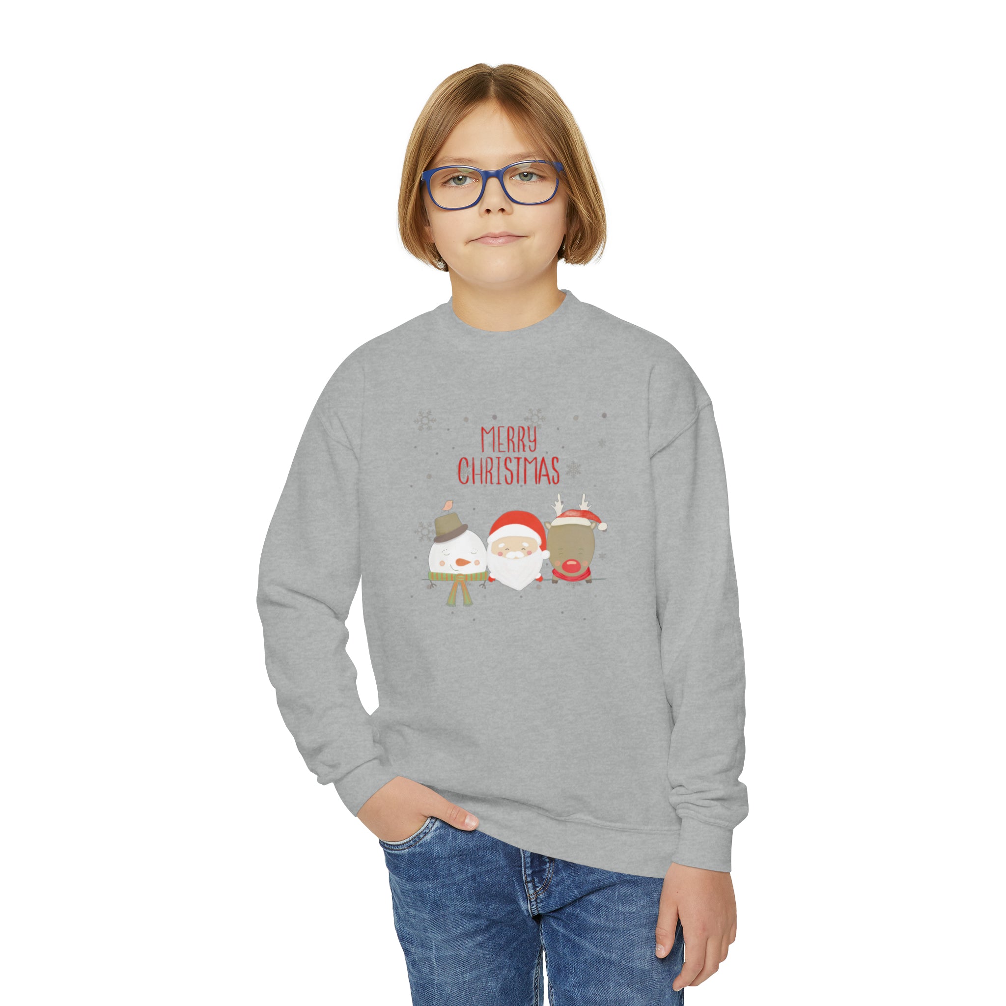 Merry Xmas Crew Youth Crewneck Sweatshirt