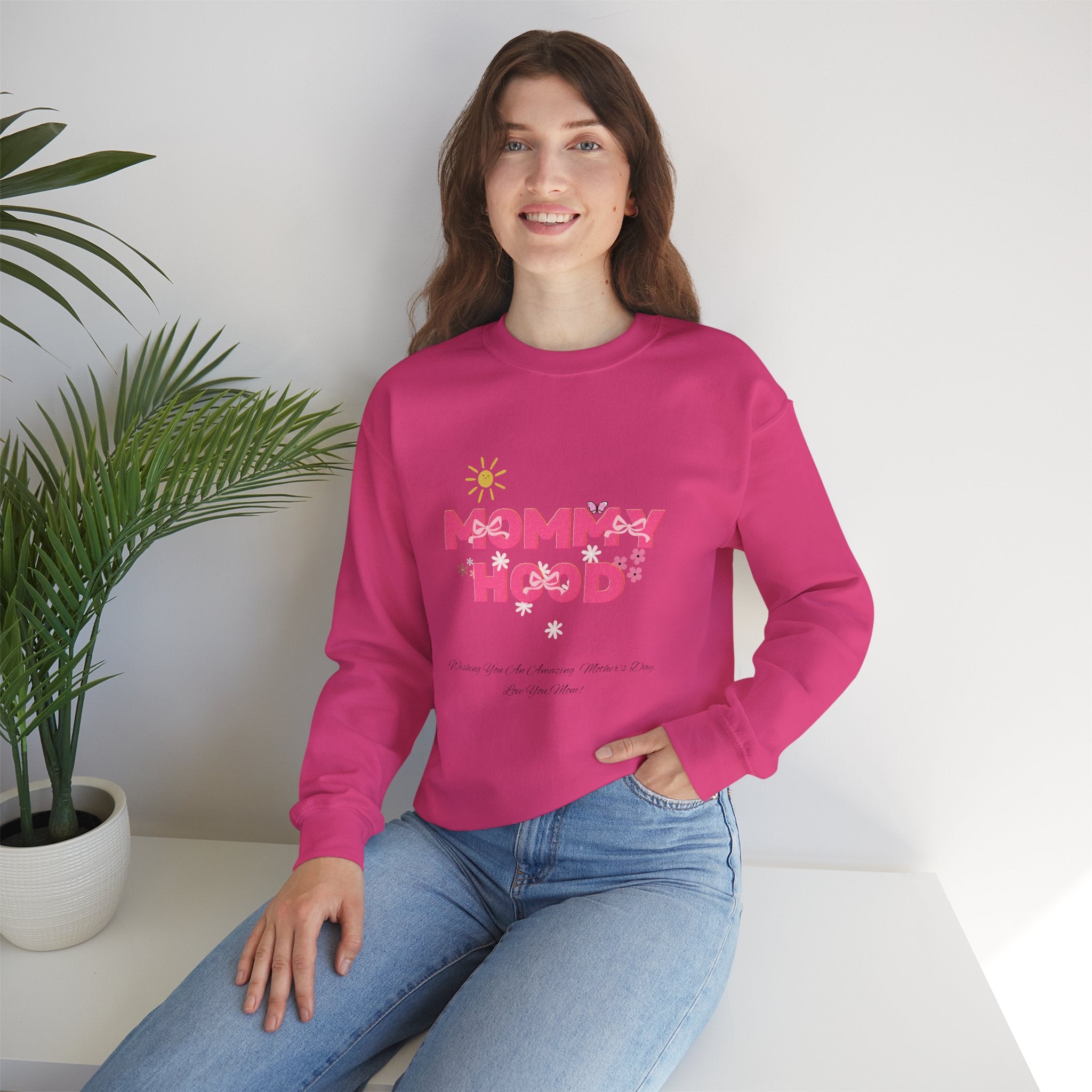 Mommy Hood Unisex Crewneck Sweatshirt