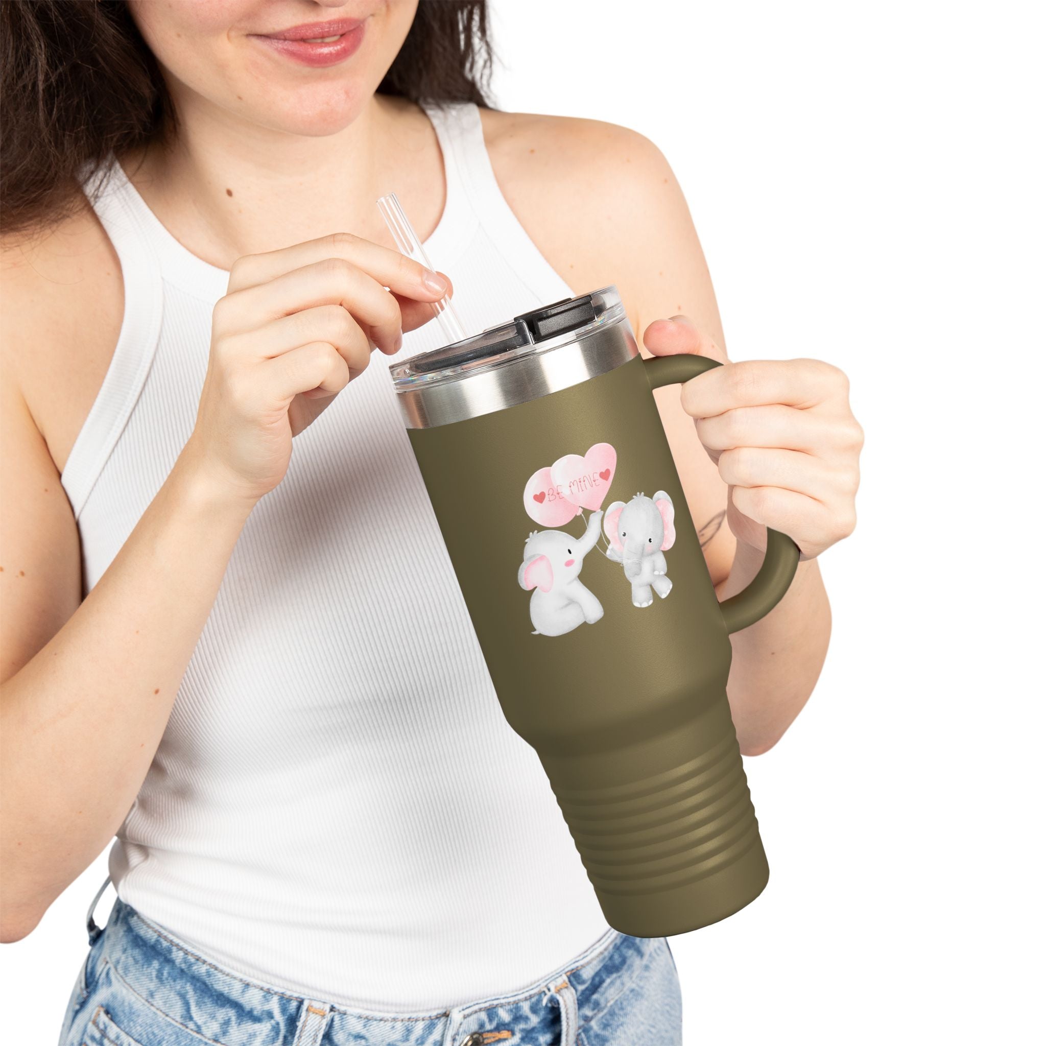 Be Mine Love  Insulated Travel Mug - 40oz - Perfect for Kids & Animal Lovers