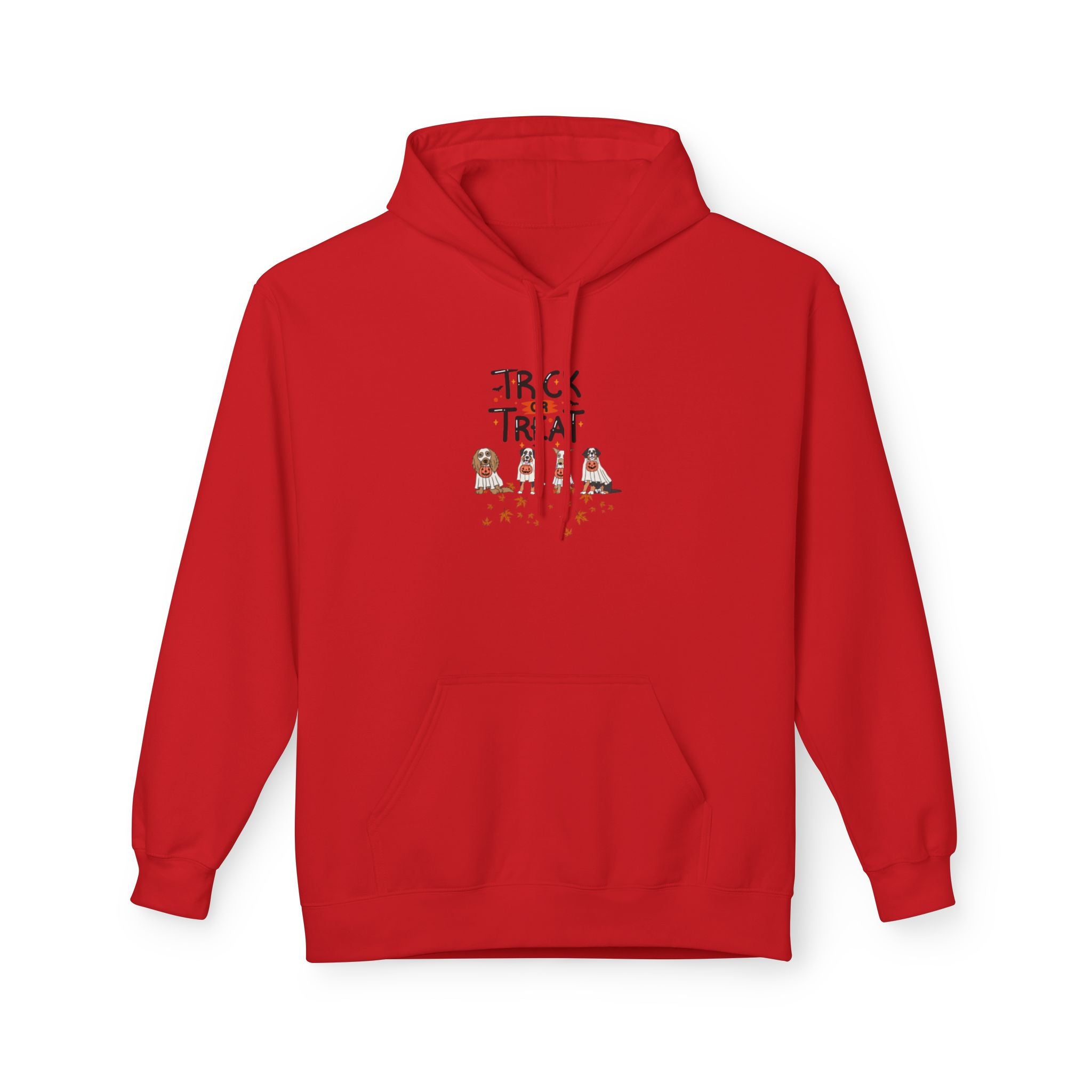 Pooch Trick or Treat Unisex Midweight Softstyle Fleece Hoodie