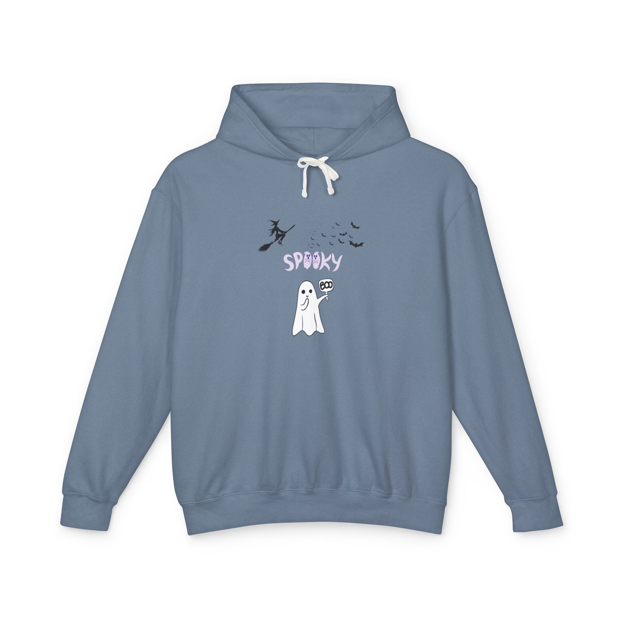 Spooky Boo Unisex Lightweight Hooded Sweatshirt