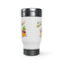 Hello Pineapple Summer Stainless Steel Travel Mug with Handle, 14oz