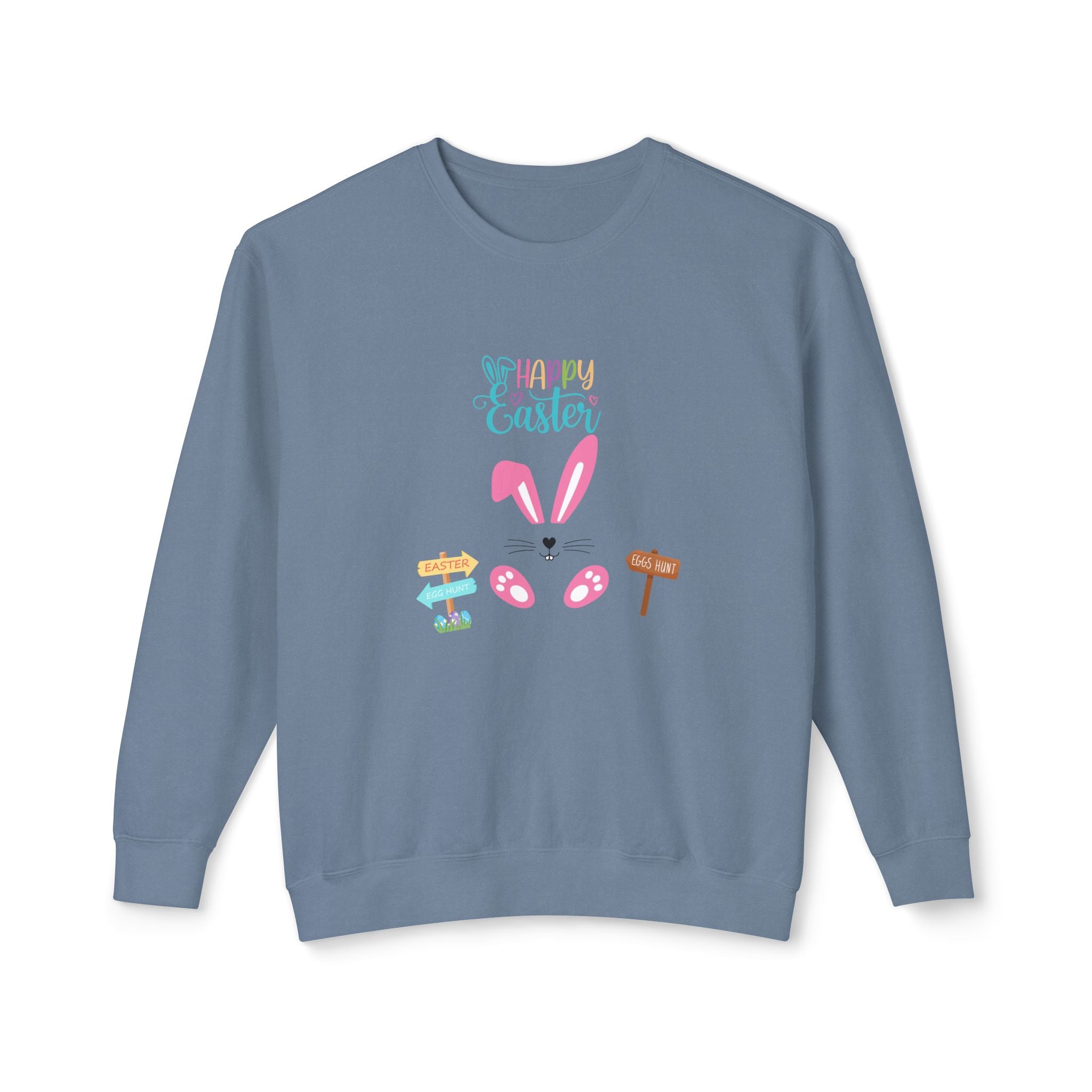 Follow Me To Hunt Sweatshirt - Unisex Lightweight Sweatshirt with Happy Easter Design