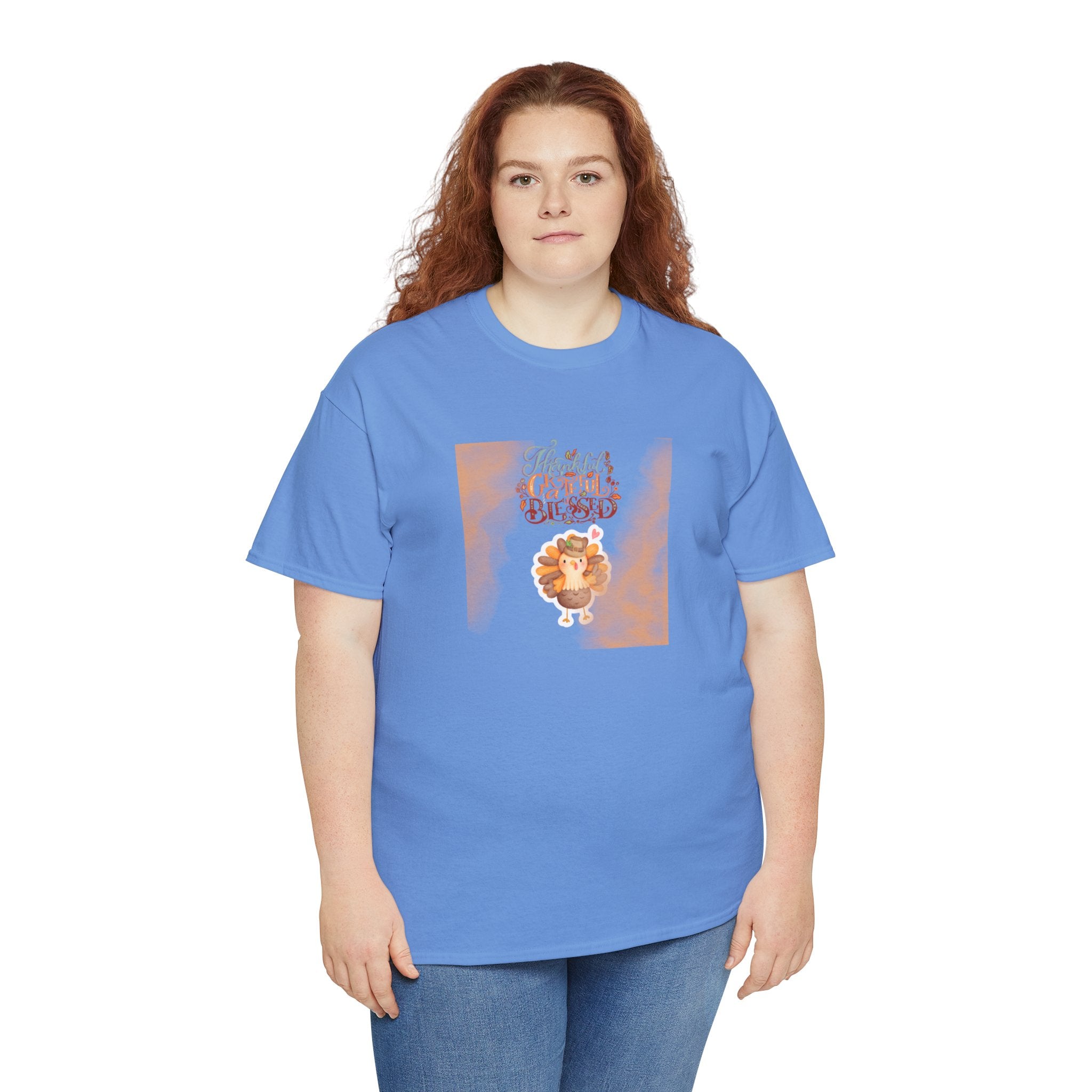 Thankful Grateful Blessed Unisex Heavy Cotton Tee