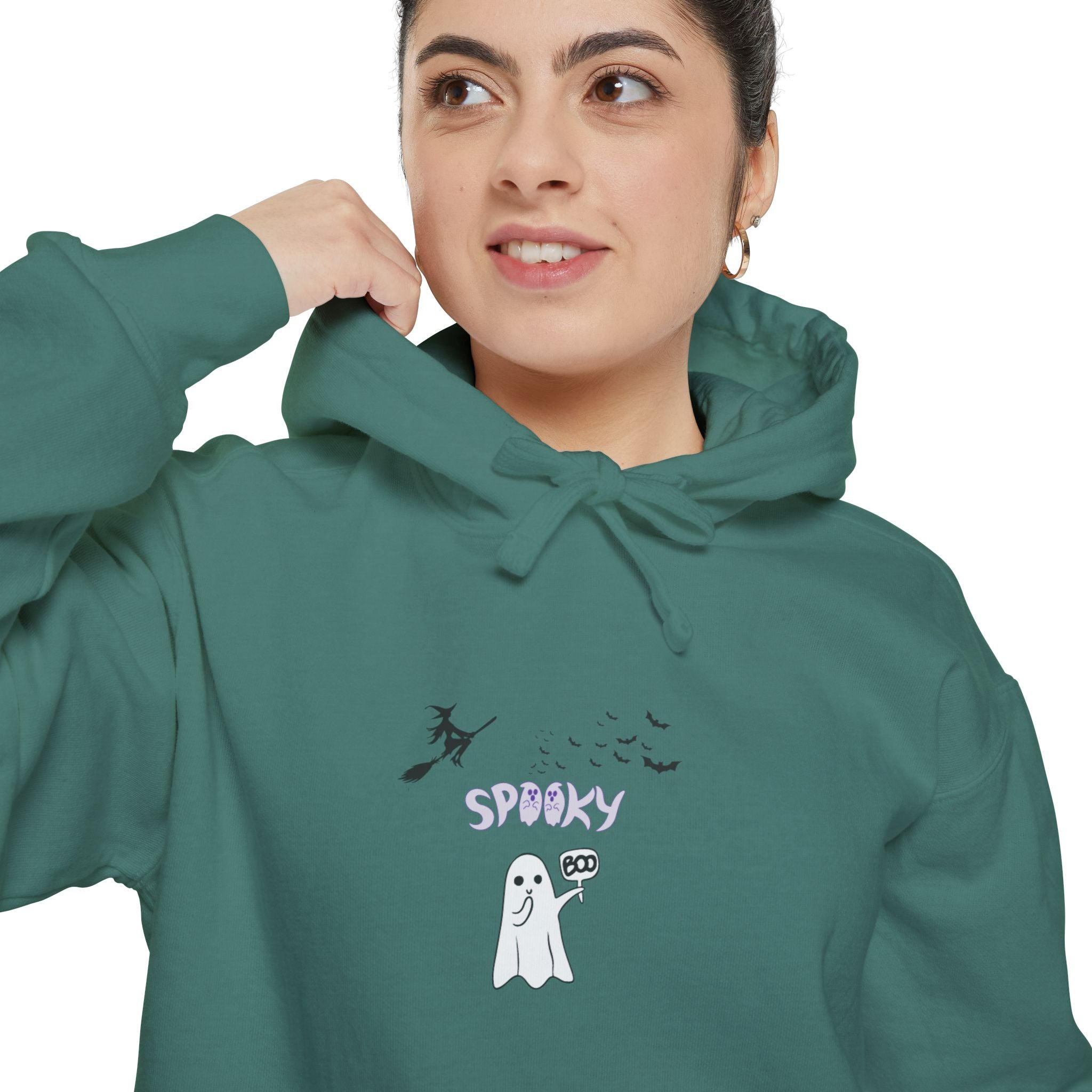 Spooky Boo Unisex Garment-Dyed Hoodie