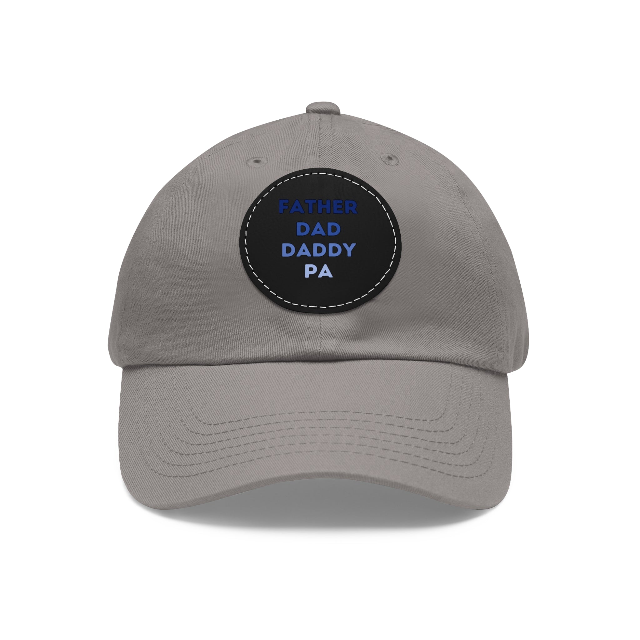 Father Dad  Daddy Pa Hat with Leather Patch (Round)