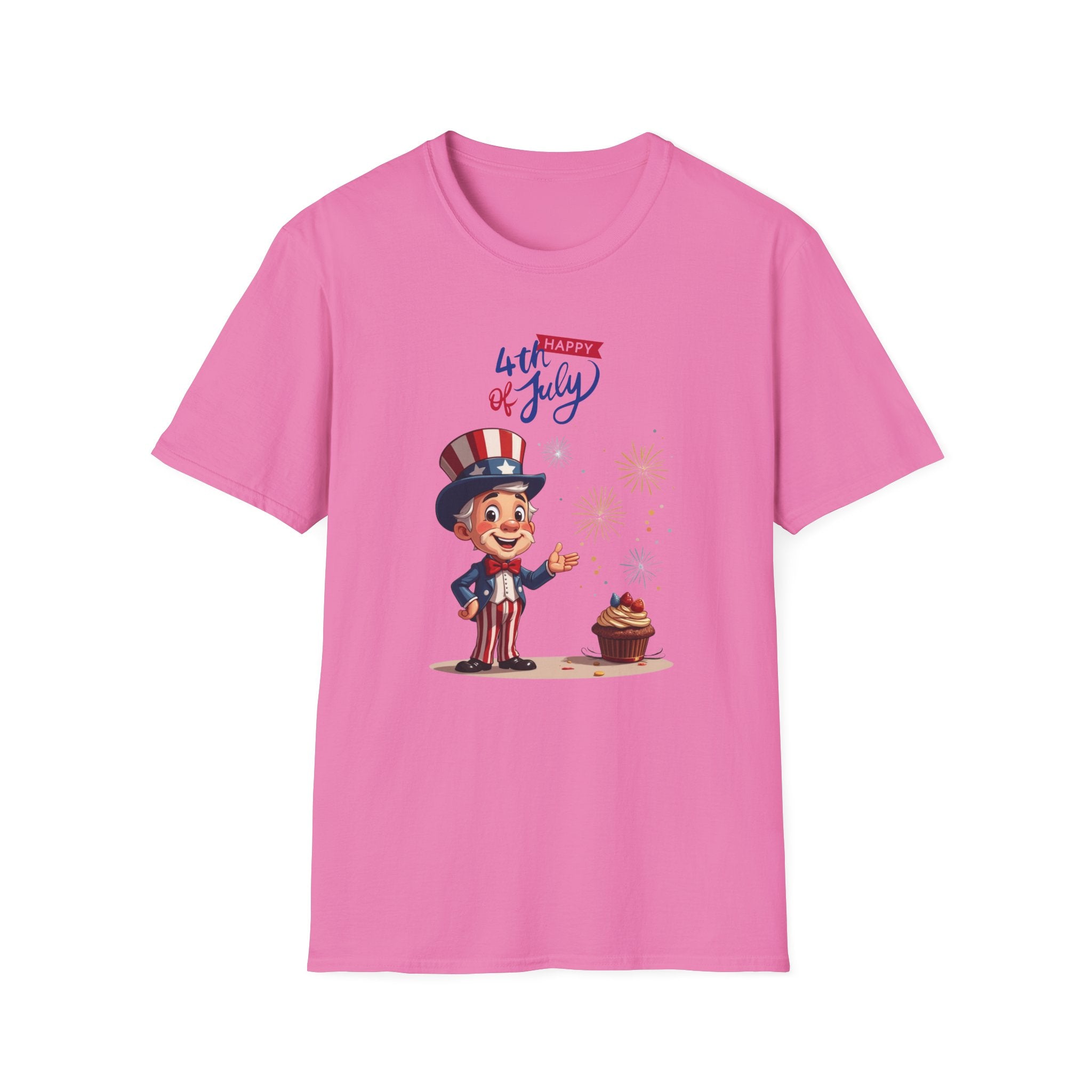 Uncle Sam Happy 4th of July Unisex Soft-style T-Shirt