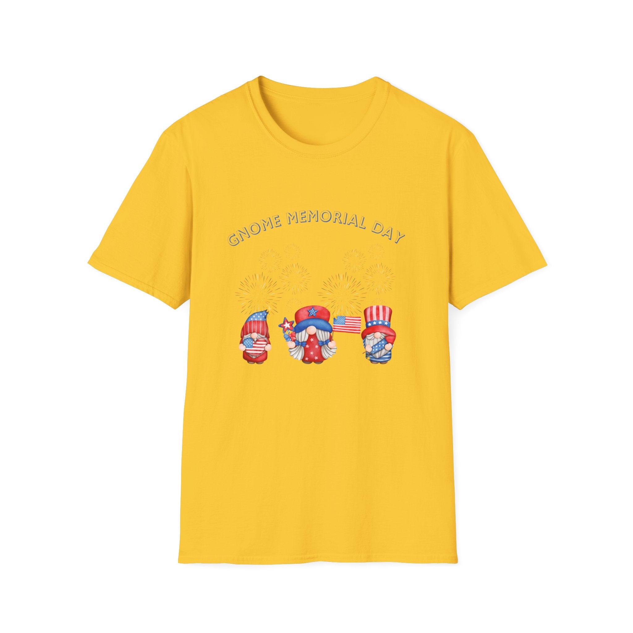 Gnome Memorial Day Unisex T-Shirt - Celebrate with Fun Design