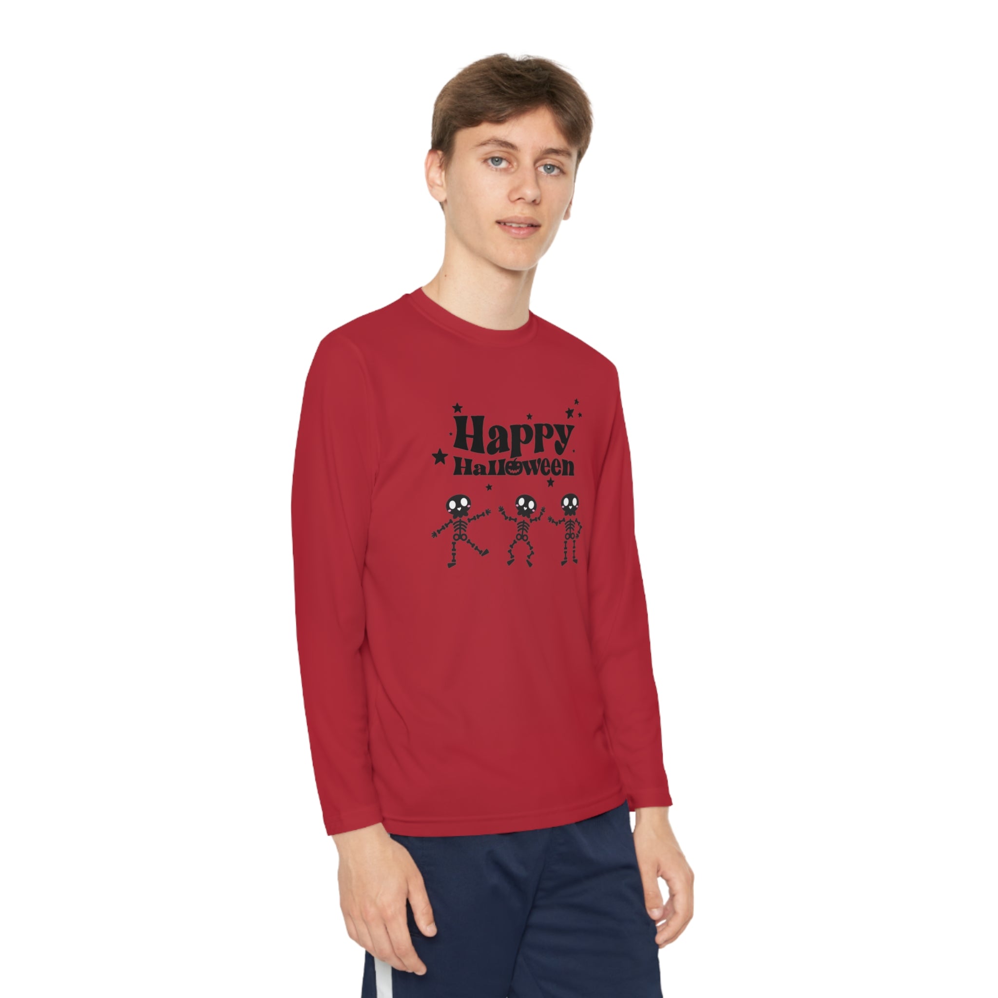 Happy Halloween Crew Youth Long Sleeve Competitor Tee