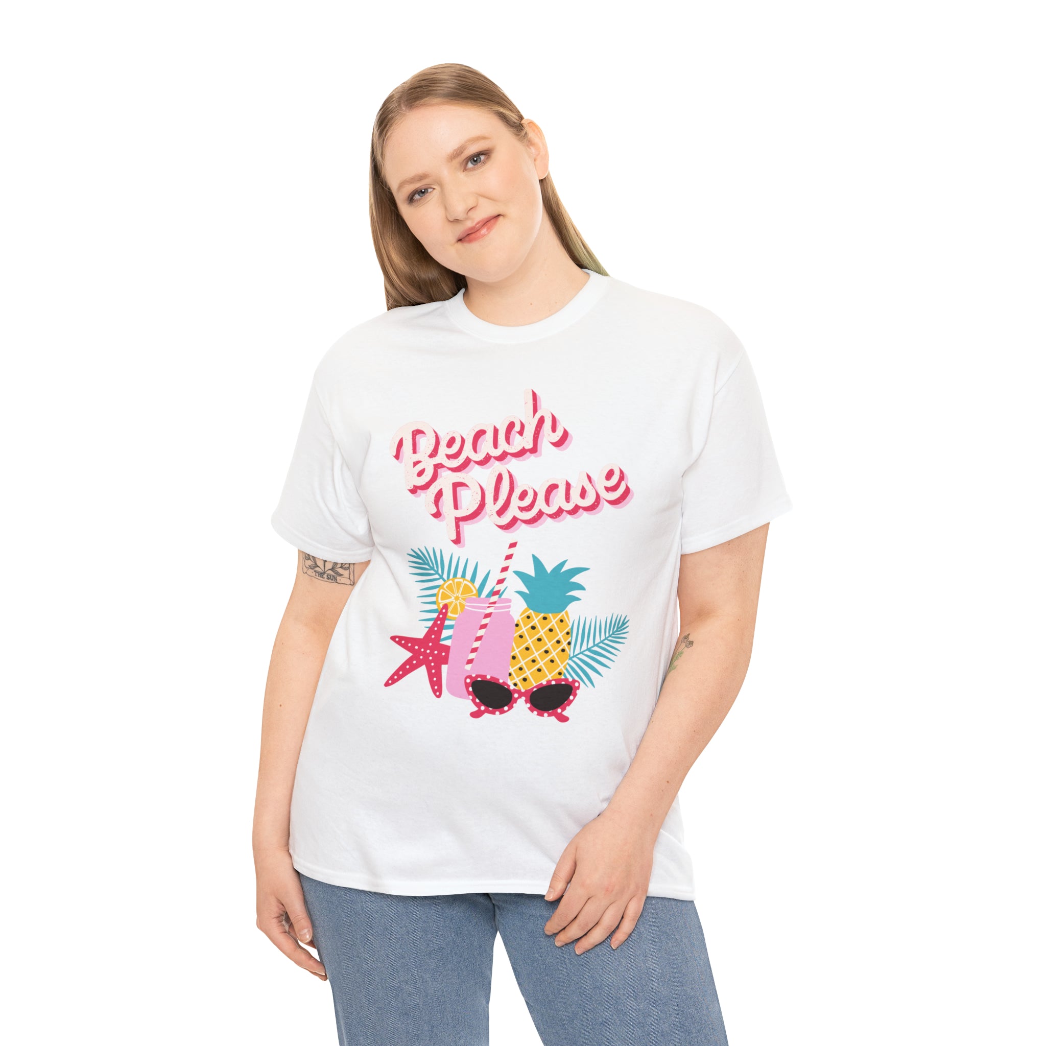 Beach Please Unisex Heavy Cotton Tee