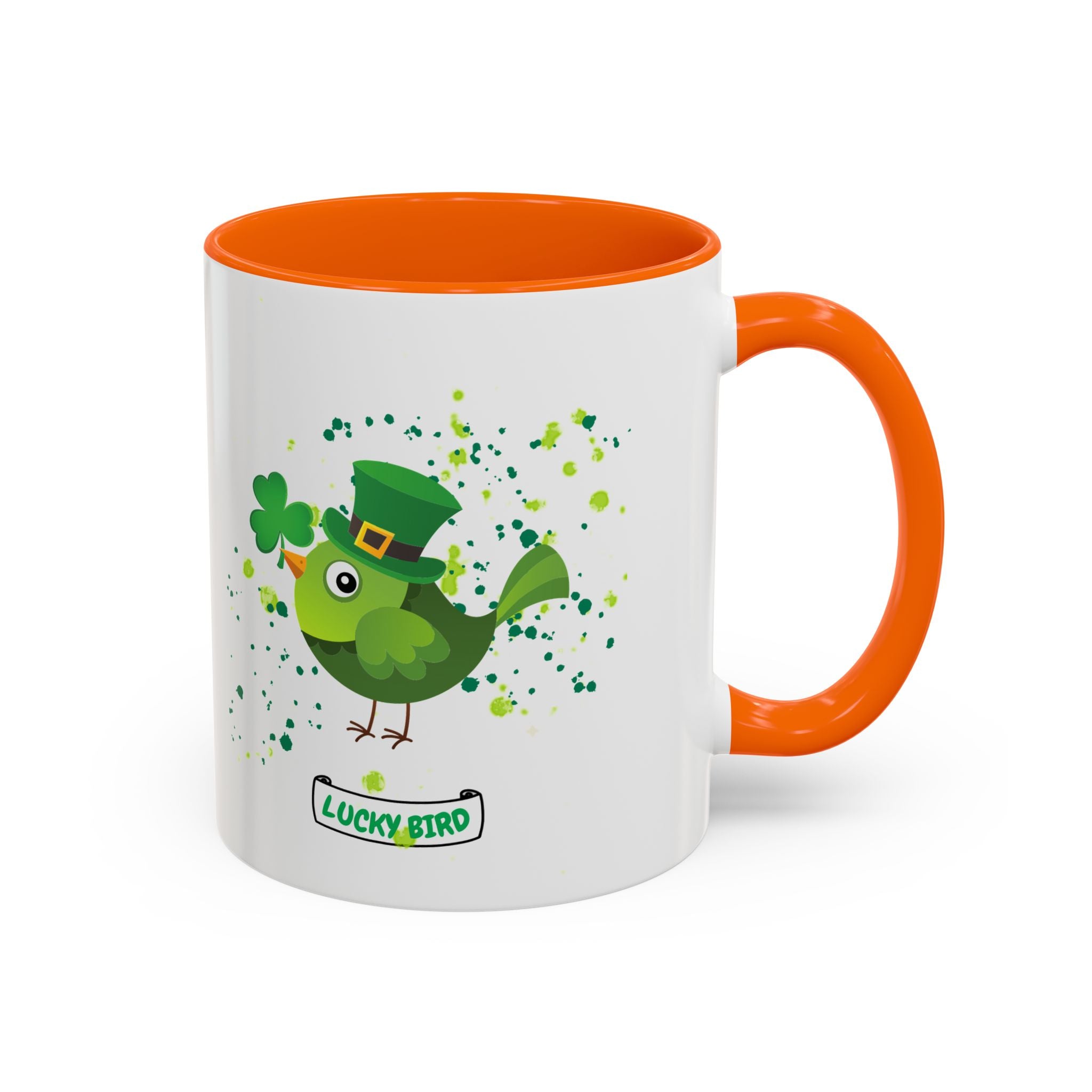 Lucky Bird St. Patrick's Day Coffee Mug - Green Accent 11/15oz