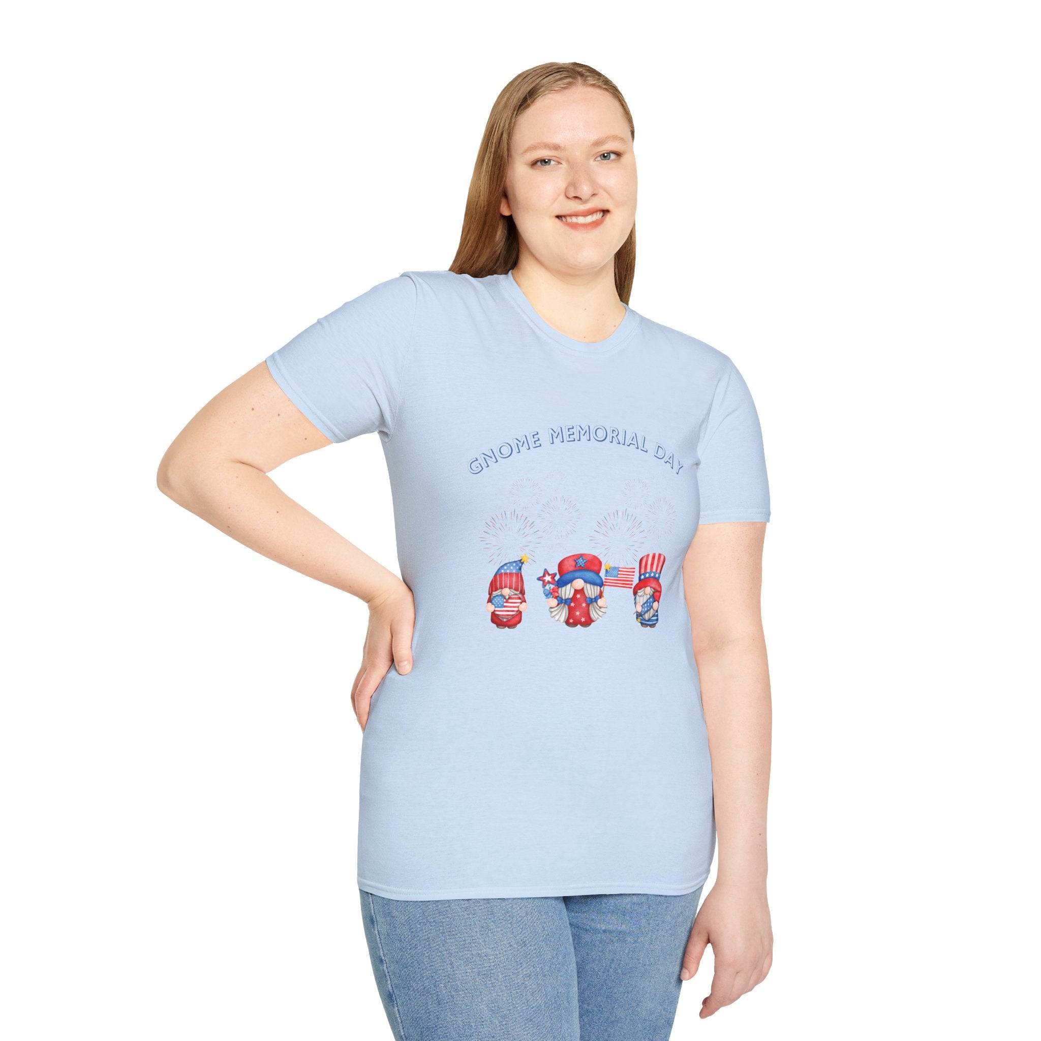 Gnome Memorial Day Unisex T-Shirt - Celebrate with Fun Design