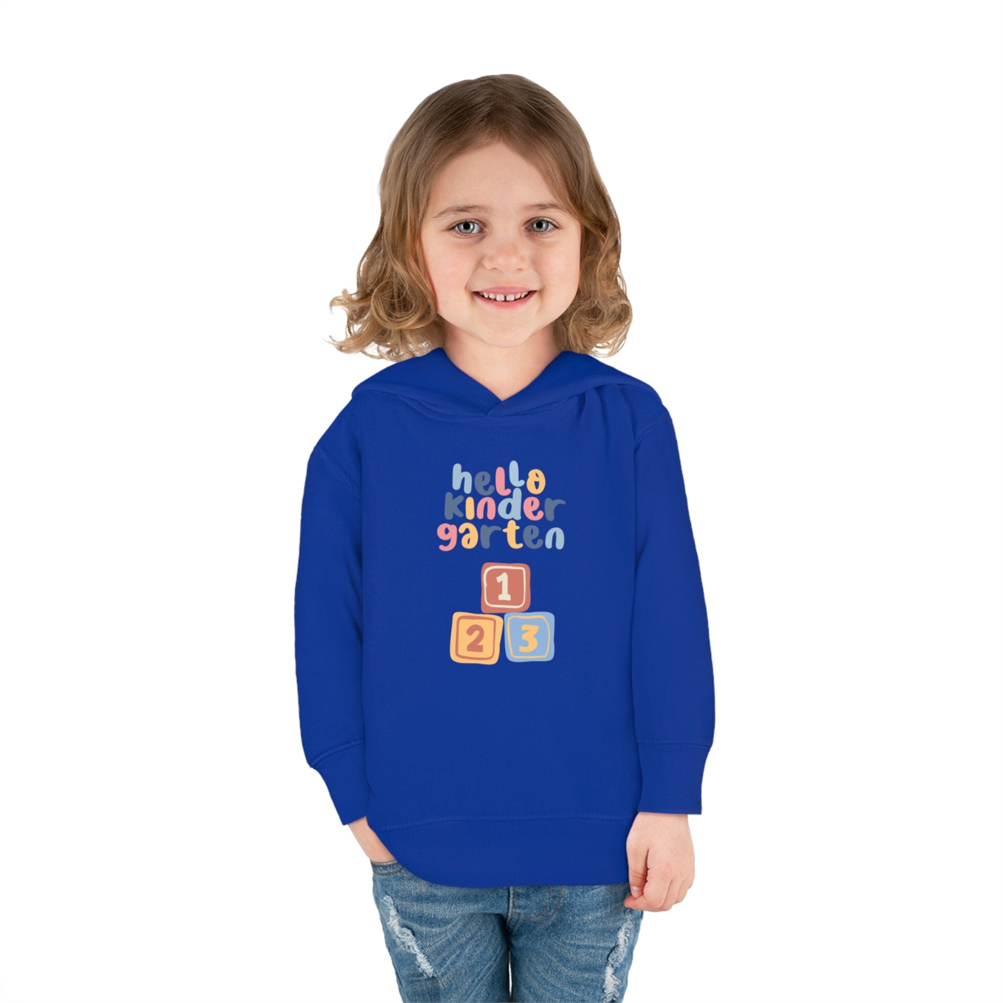 Hello Kindergarten Toddler Pullover Fleece Hoodie