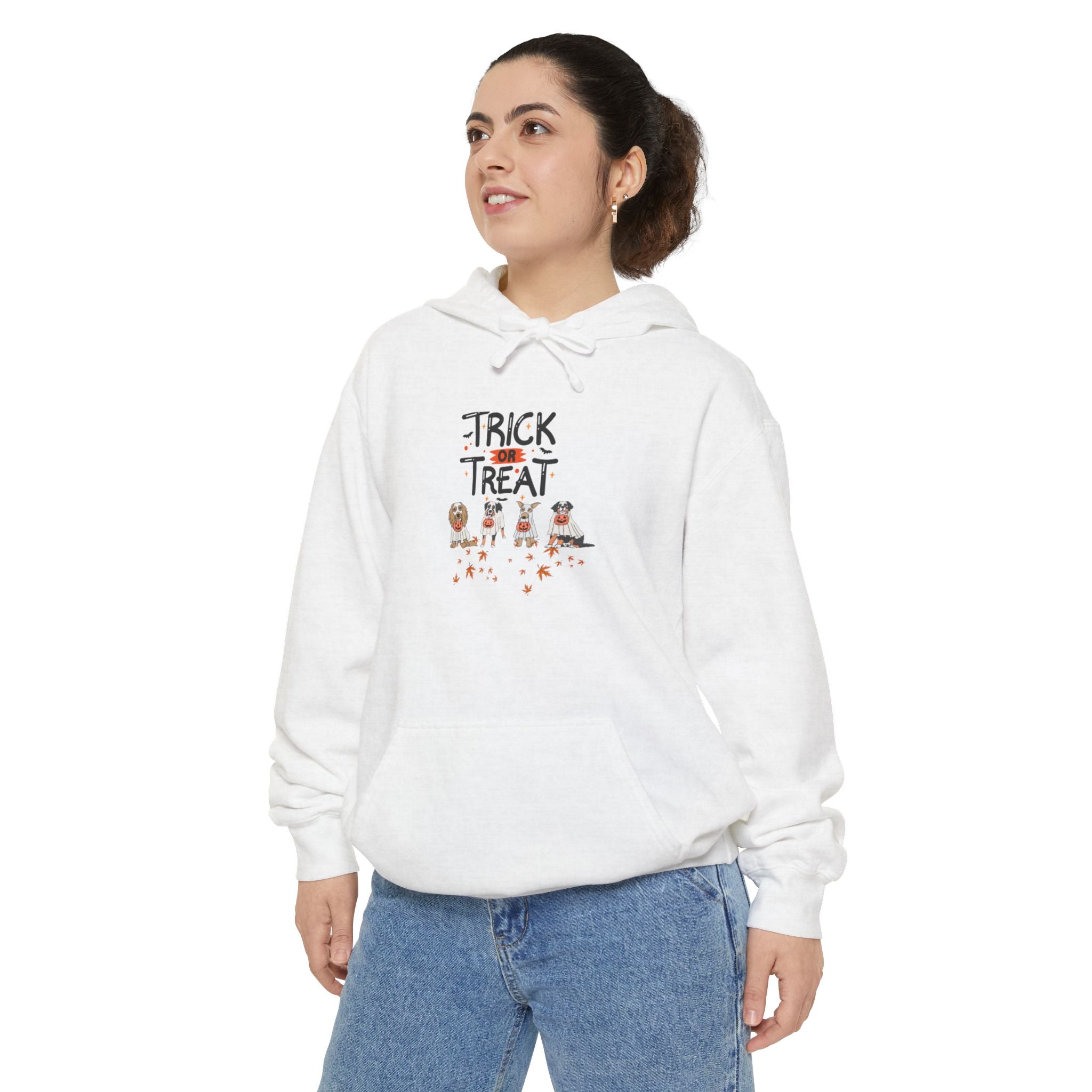 Pooch Trick or Treat Unisex Garment-Dyed Hoodie