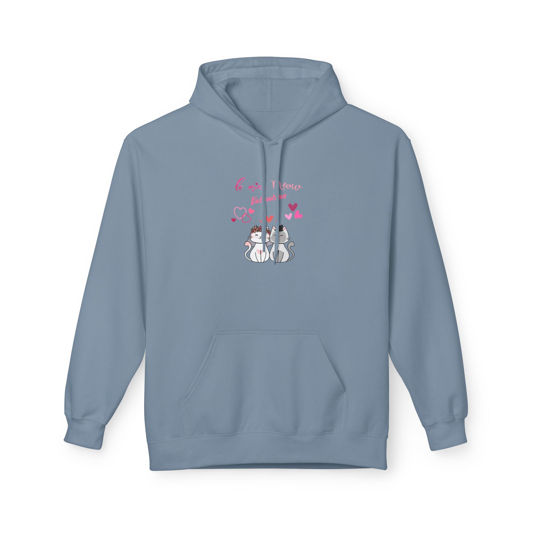 Meow Valentine's Day Unisex Midweight Softstyle Fleece Hoodie