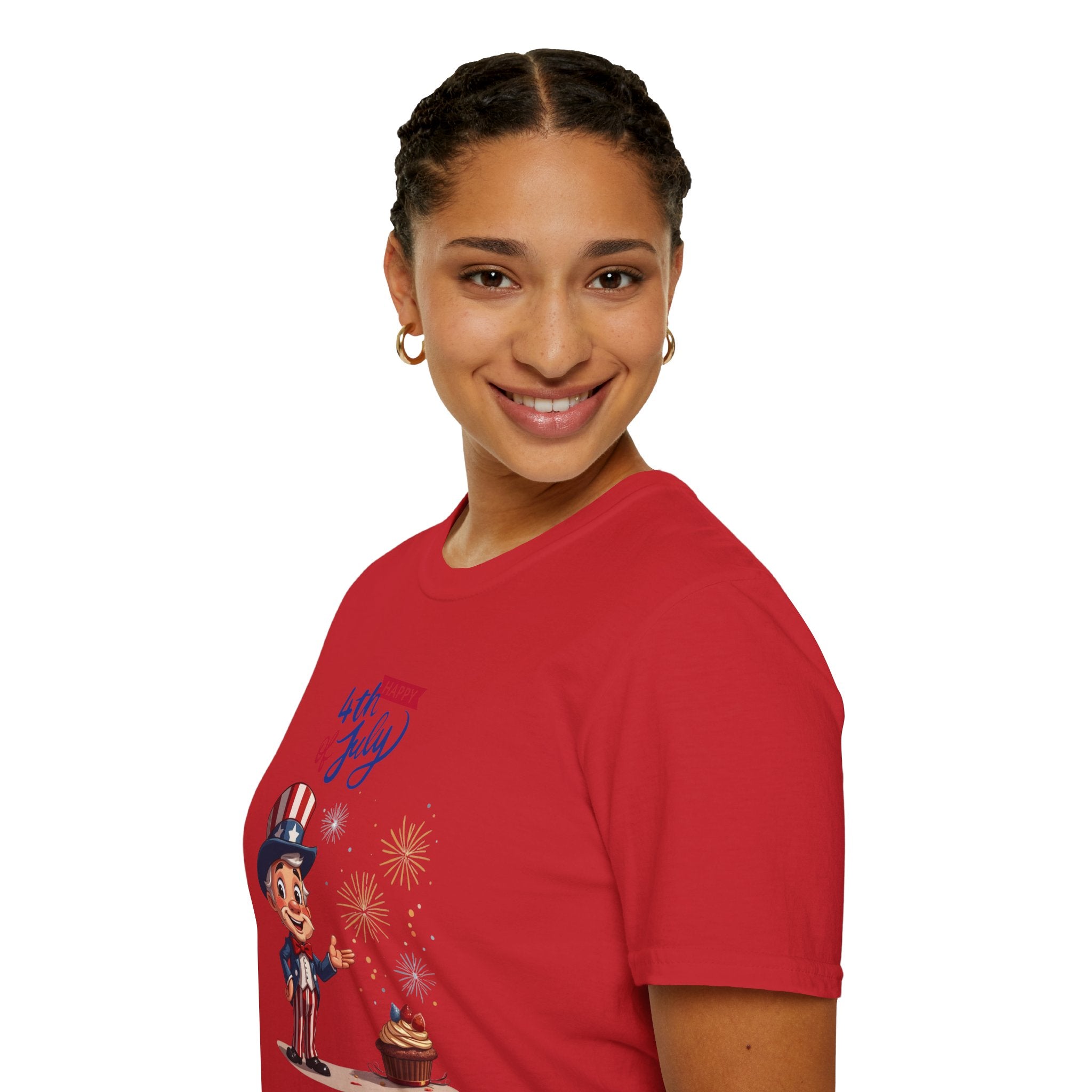 Uncle Sam Happy 4th of July Unisex Soft-style T-Shirt