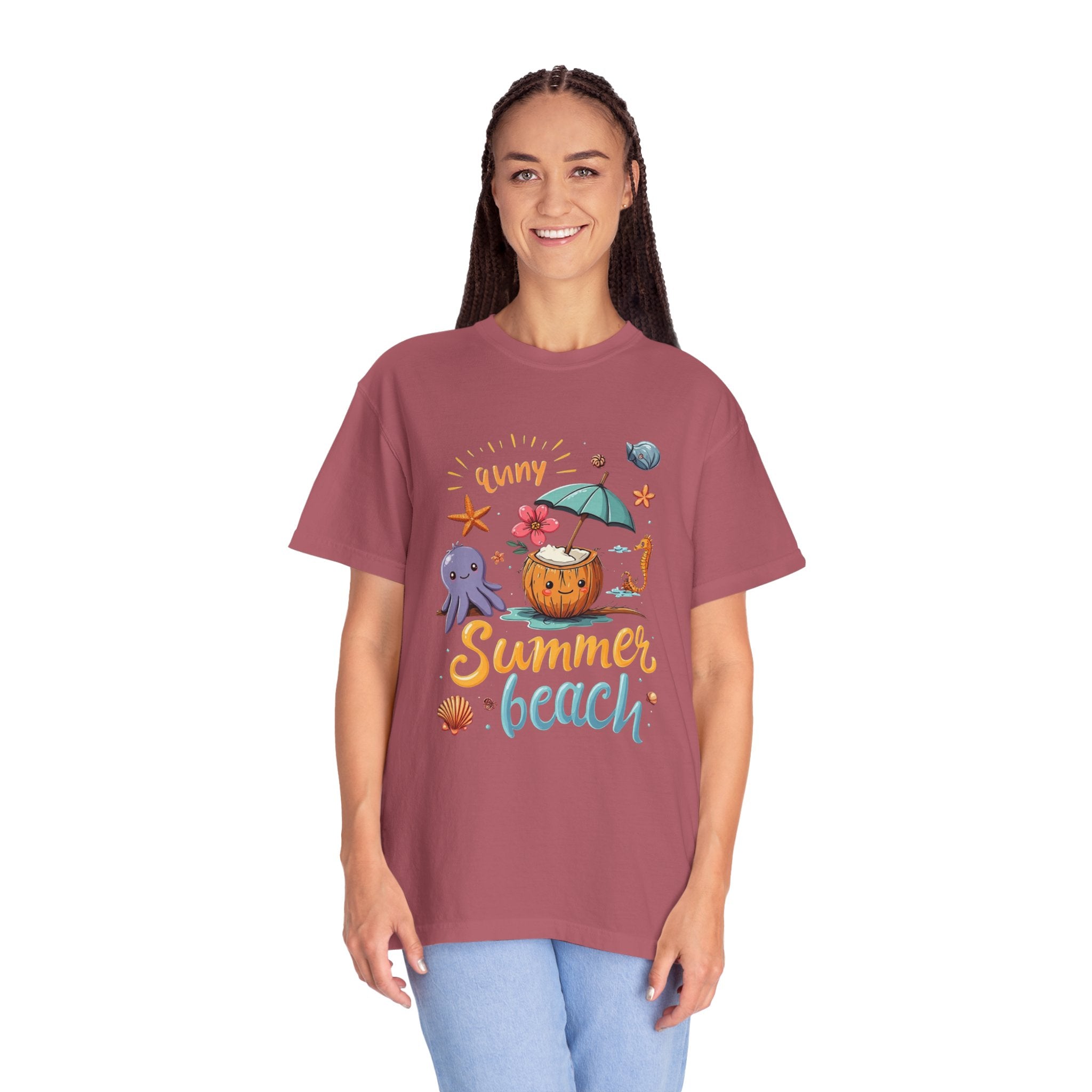 Sunny Summer Beach Fun Unisex T-shirt, Graphic Tee